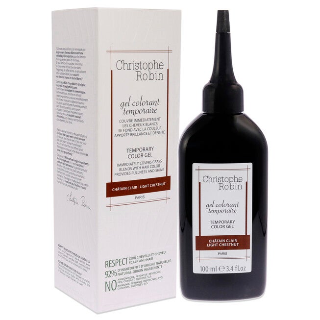 Temporary Color Gel - Light Chestnut by Christophe Robin for Men - 3.4 oz Hair Color, , alternate image number null