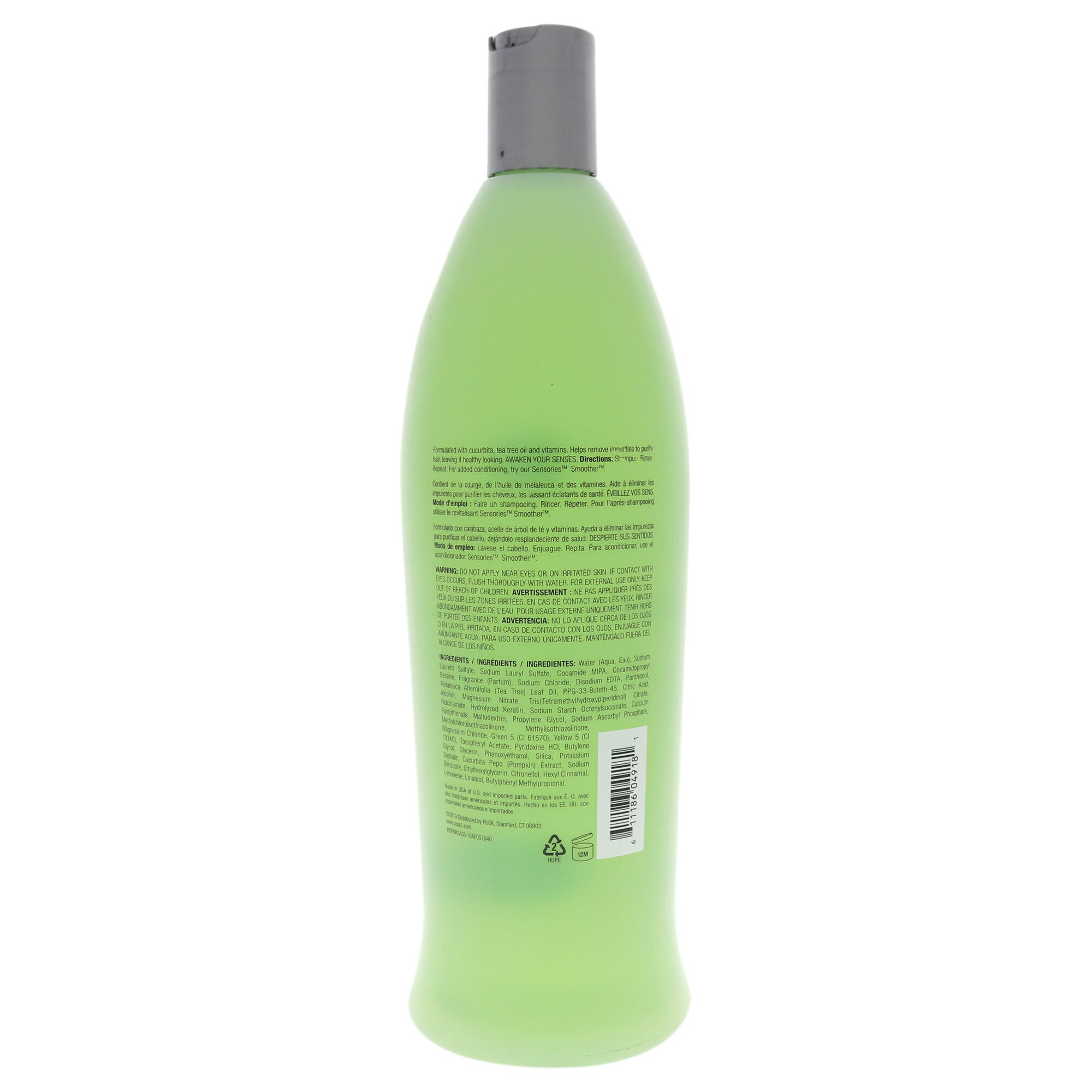 Sensories Purify Cucurbita Tea Tree Oil Shampoo by Rusk for Unisex - 35 oz Shampoo, See Description, alternate image number 2