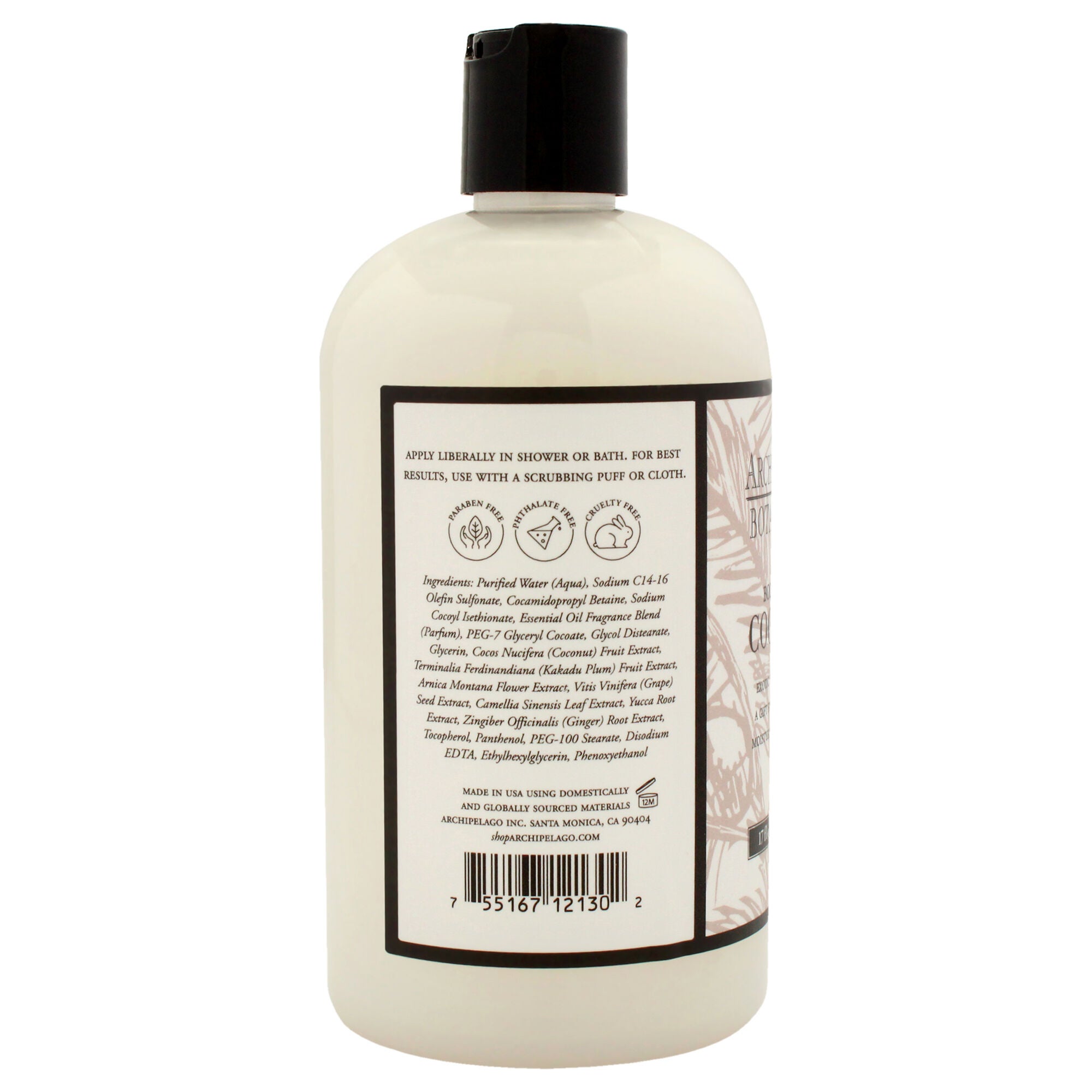 Body Wash - Coconut by Archipelago Botanicals for Unisex - 17 oz Body Wash, See Description, alternate image number 1
