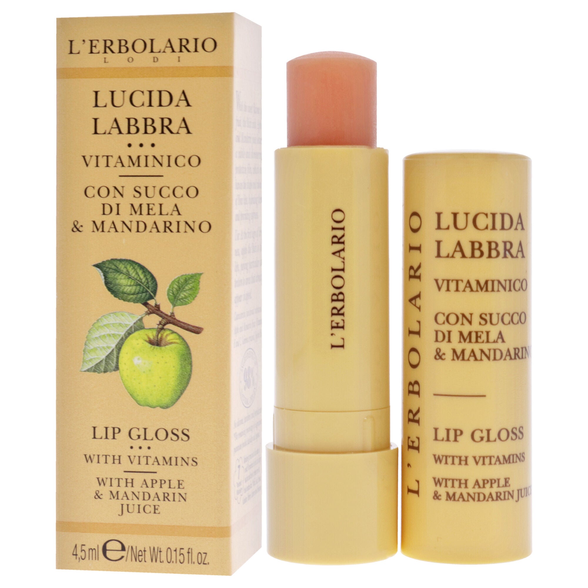 Lip Gloss - Apple and Mandarin Juice by LErbolario for Unisex - 0.15 oz Lip Balm, See Description, alternate image number 3