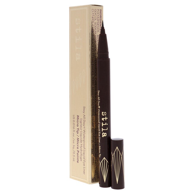 Stay All Day Waterproof Liquid Eye Liner - Micro Tip Dark Brown by Stila for Women - 0.016 oz Eyeliner, , alternate image number null