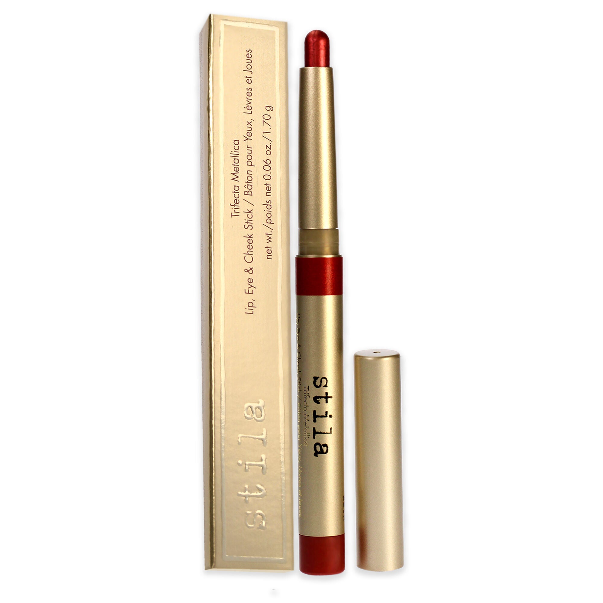 Trifecta Metallica Lip Eye and Cheek Stick - Pink Sapphire by Stila for Women - 0.06 oz Makeup, See Description, alternate image number 1
