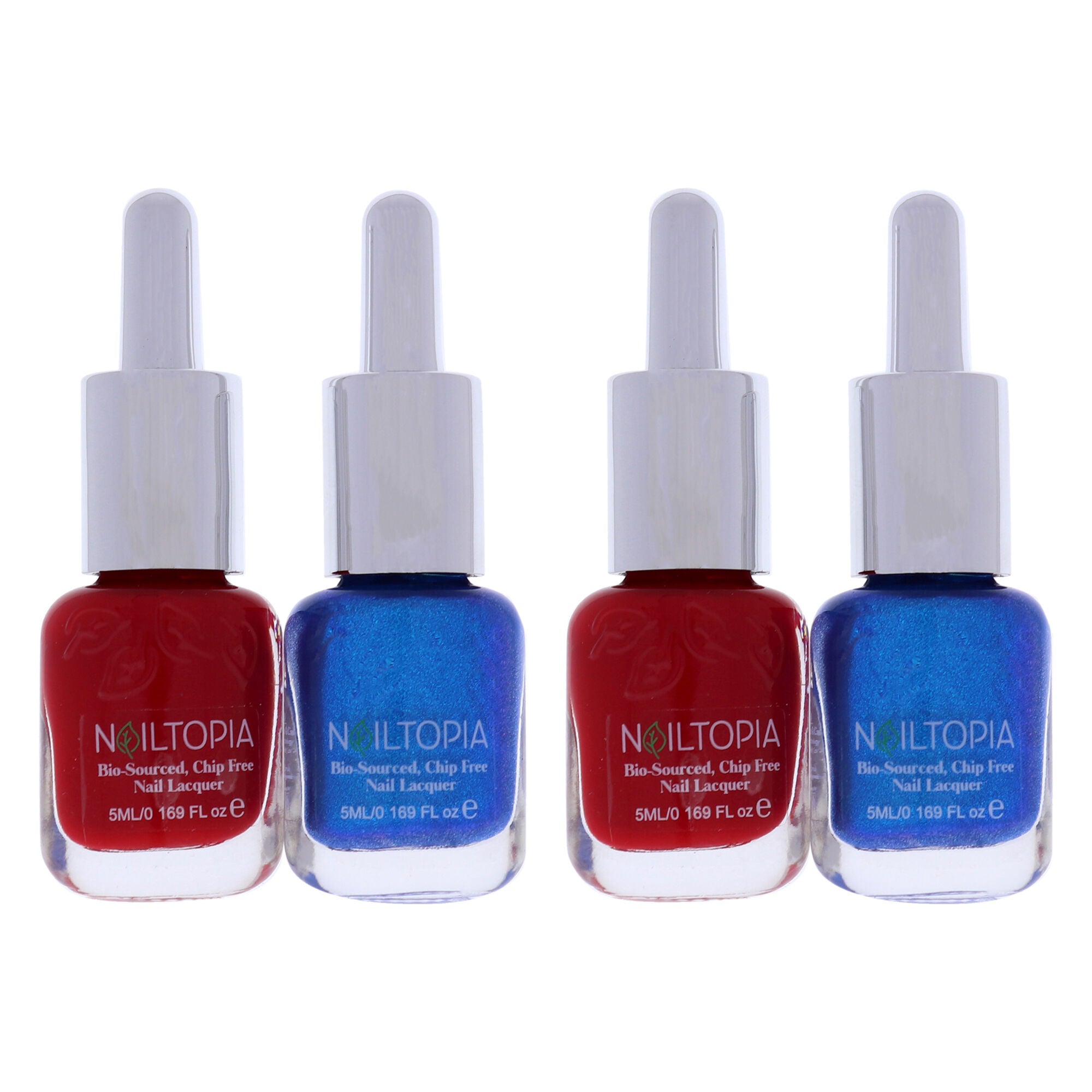 Bio-Sourced Chip Free Nail Lacquer Kit - Good Night Blue by Nailtopia for Women - 2 Pc Kit 0.17oz Good Night Kiss, 0.17oz The Deep Blue - Pack of 2, See Description, alternate image number 4