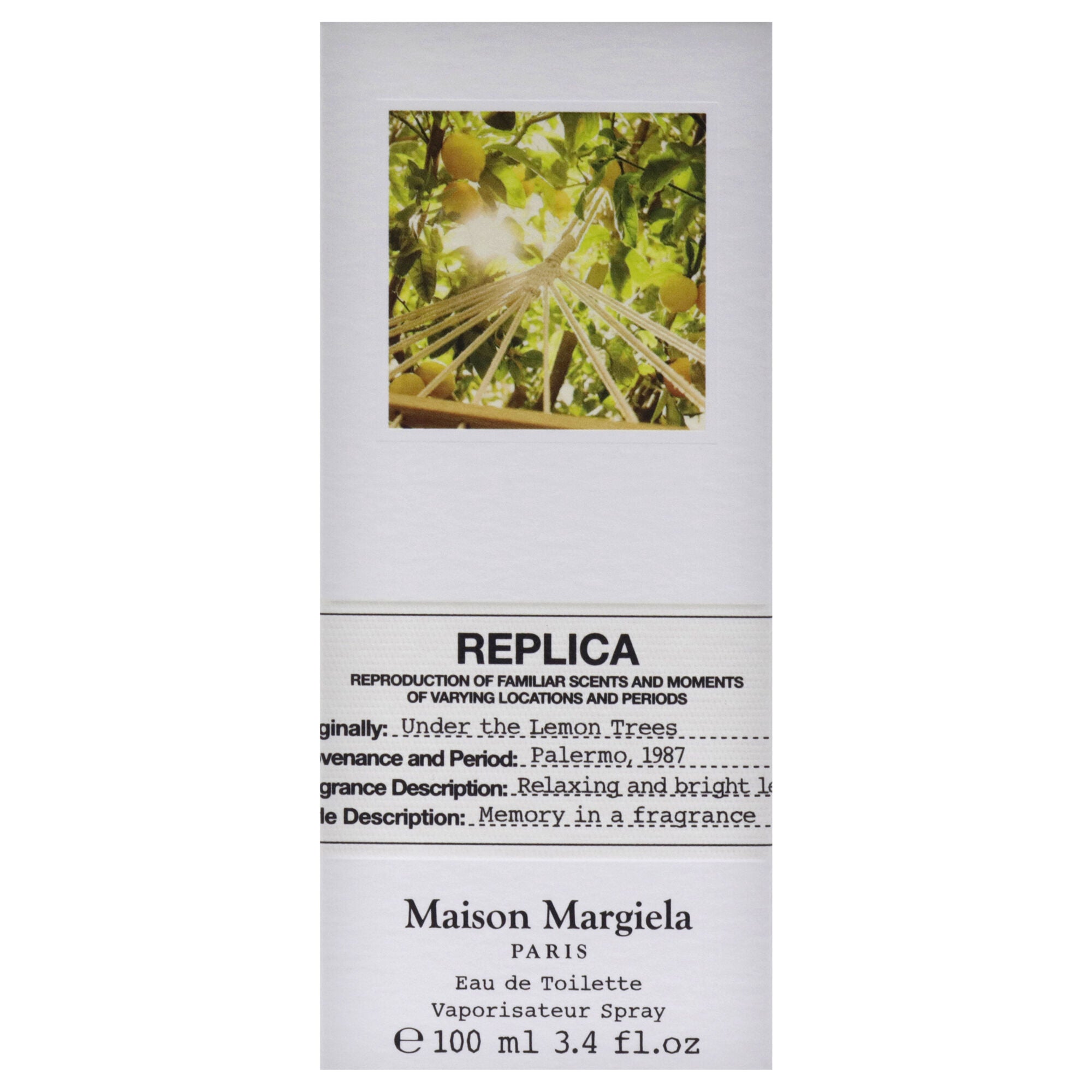 Replica Under The Lemon Trees by Maison Margiela for Unisex - 3.4 oz EDT Spray, Clear, alternate image number 3