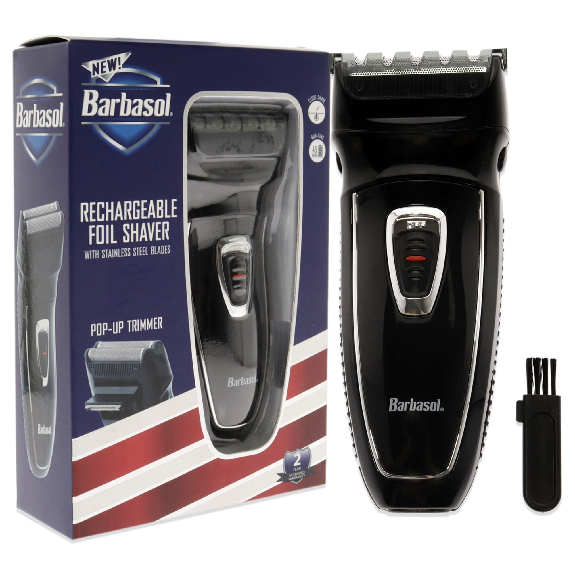 Rechargeable Foil Shaver With Pop-Up Trimmer by Barbasol for Men - 1 Pc Trimmer, See Description, alternate image number 2