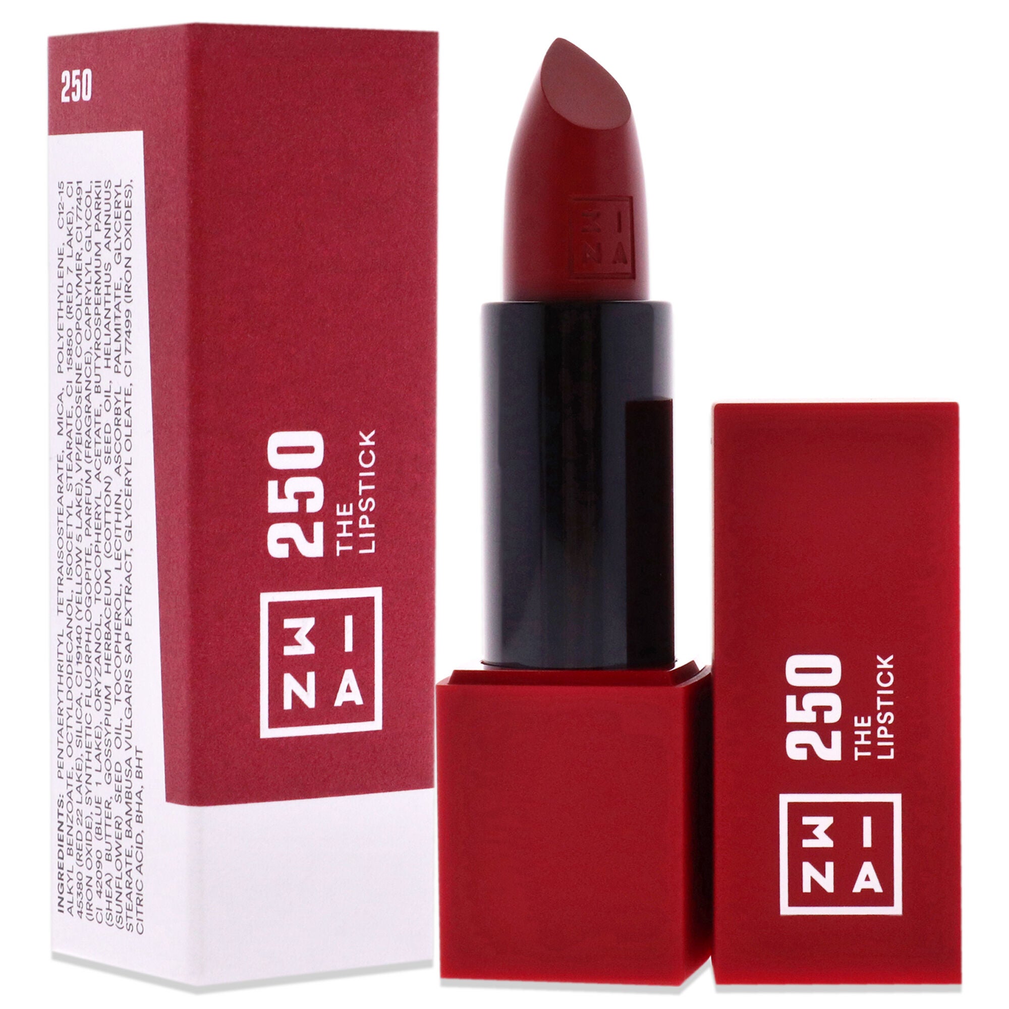 The Lipstick - 250 Warm Dark Red by 3INA for Women - 0.16 oz Lipstick, , alternate image number 6