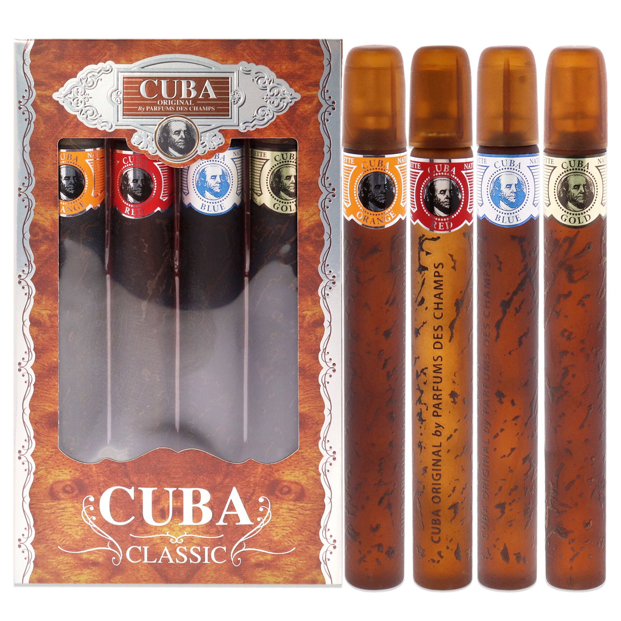 Cuba by Cuba for Men - 4 Pc Gift Set 1.17oz Cuba Gold, 1.17oz Cuba Blue, 1.17oz Cuba Red, 1.17oz Cuba Orange, , alternate image number 4