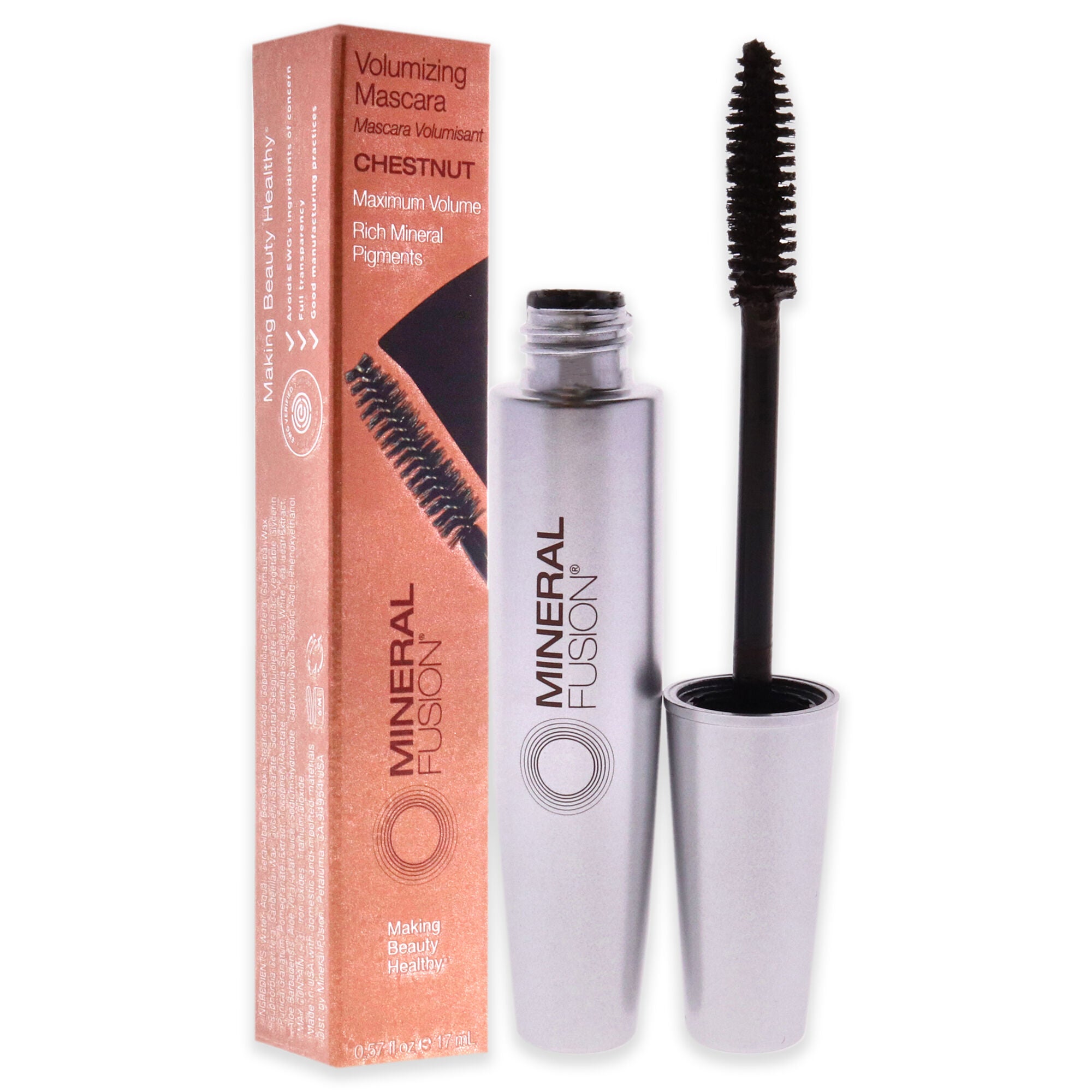 Volumizing Mascara - Chestnut by Mineral Fusion for Women - 0.57 oz Mascara, See Description, alternate image number 1