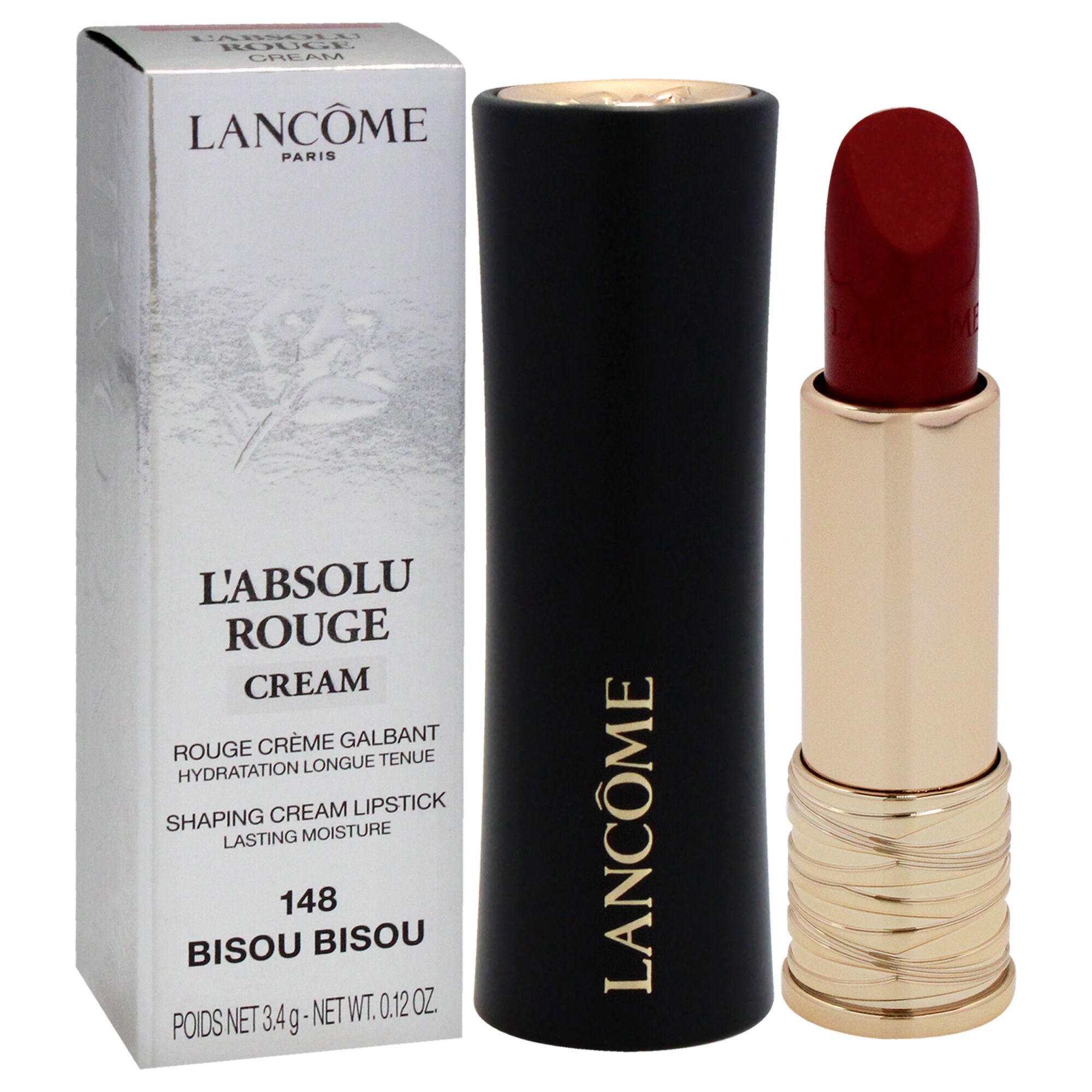 LAbsolu Rouge Cream Lipstick - 148 Bisou by Lancome for Women - 0.12 oz Lipstick, , alternate image number 6