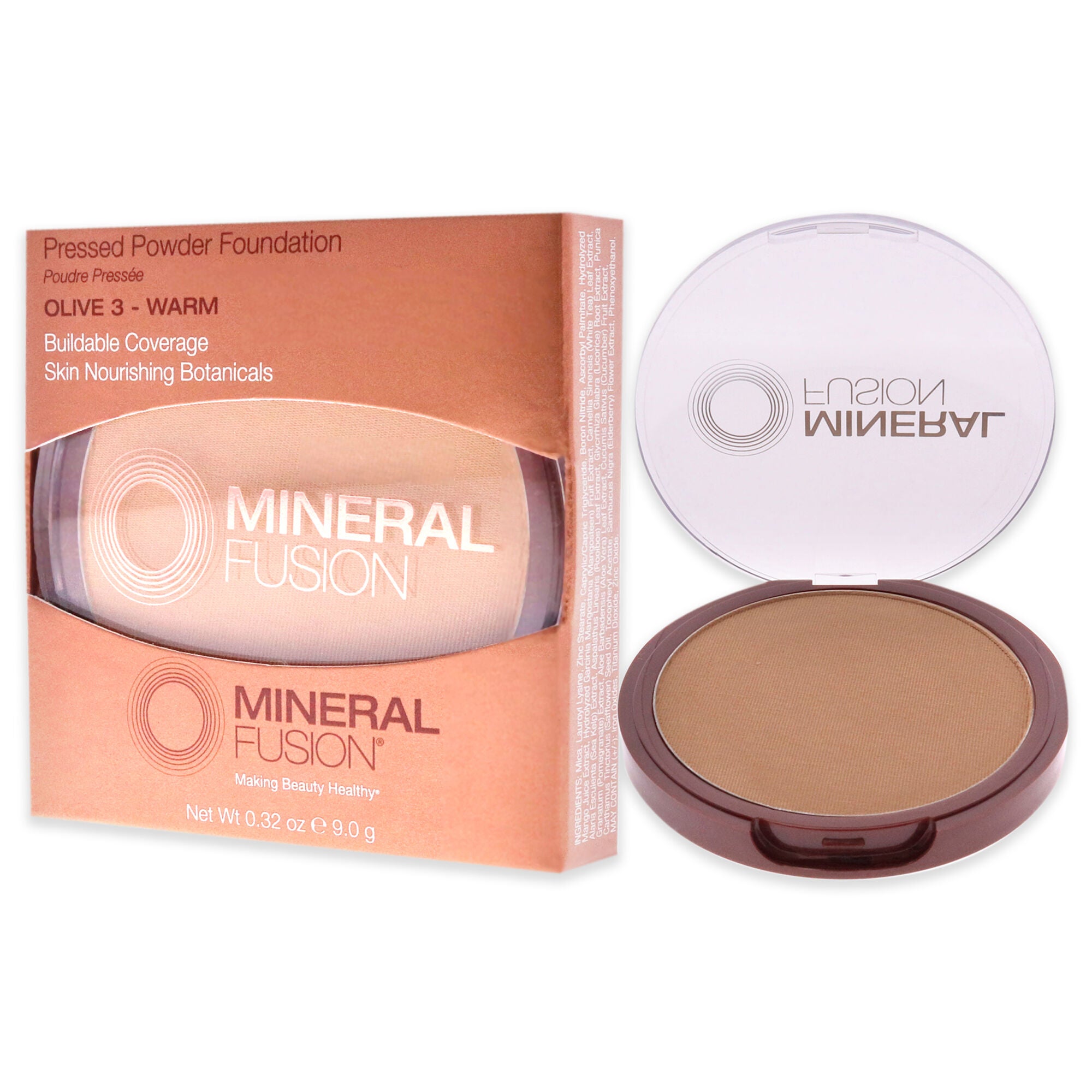 Pressed Powder Foundation - 03 Olive by Mineral Fusion for Women - 0.32 oz Foundation, See Description, alternate image number 3