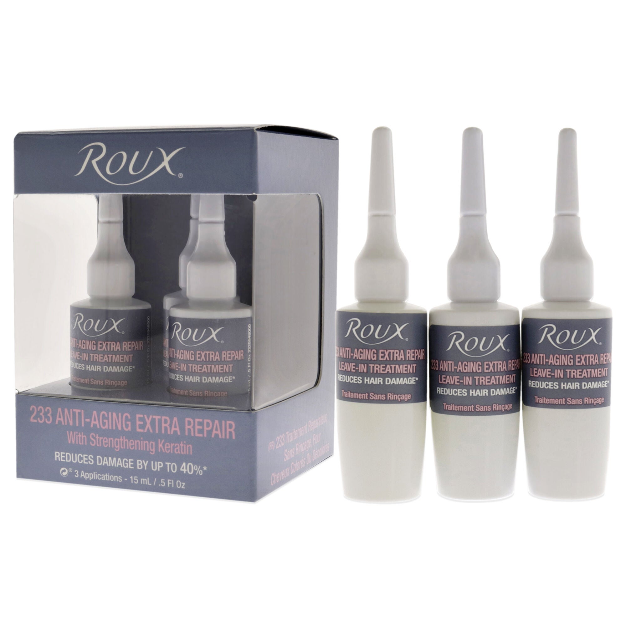 Anti-Aging Extra Repair Leave-In Treatment - 233 by Roux for Unisex - 3 x 0.5 oz Treatment, See Description, alternate image number 3