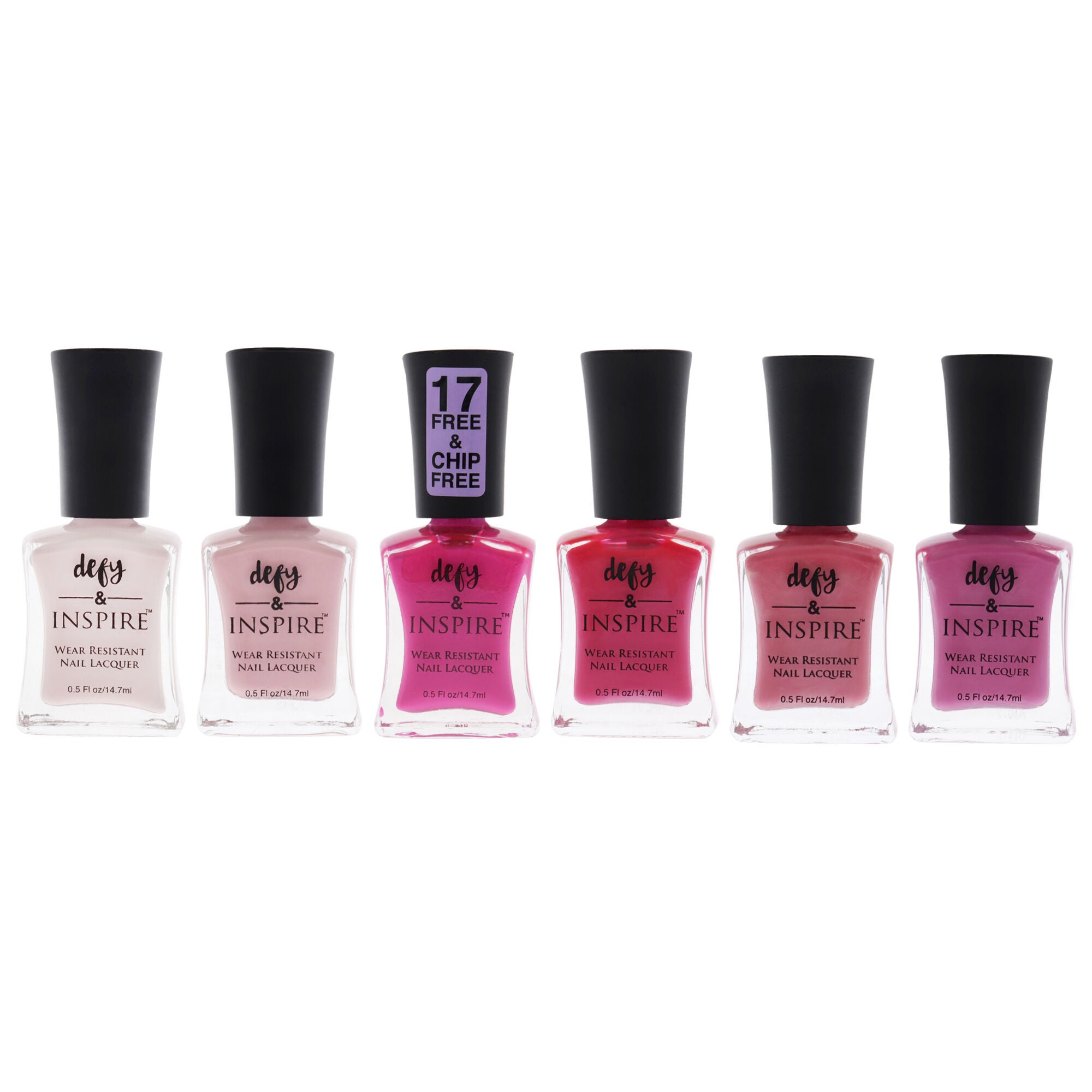 Wear Resistant Nail Lacquer Kit by Defy and Inspire for Women - 6 Pc Kit, See Description, hi-res image number 0