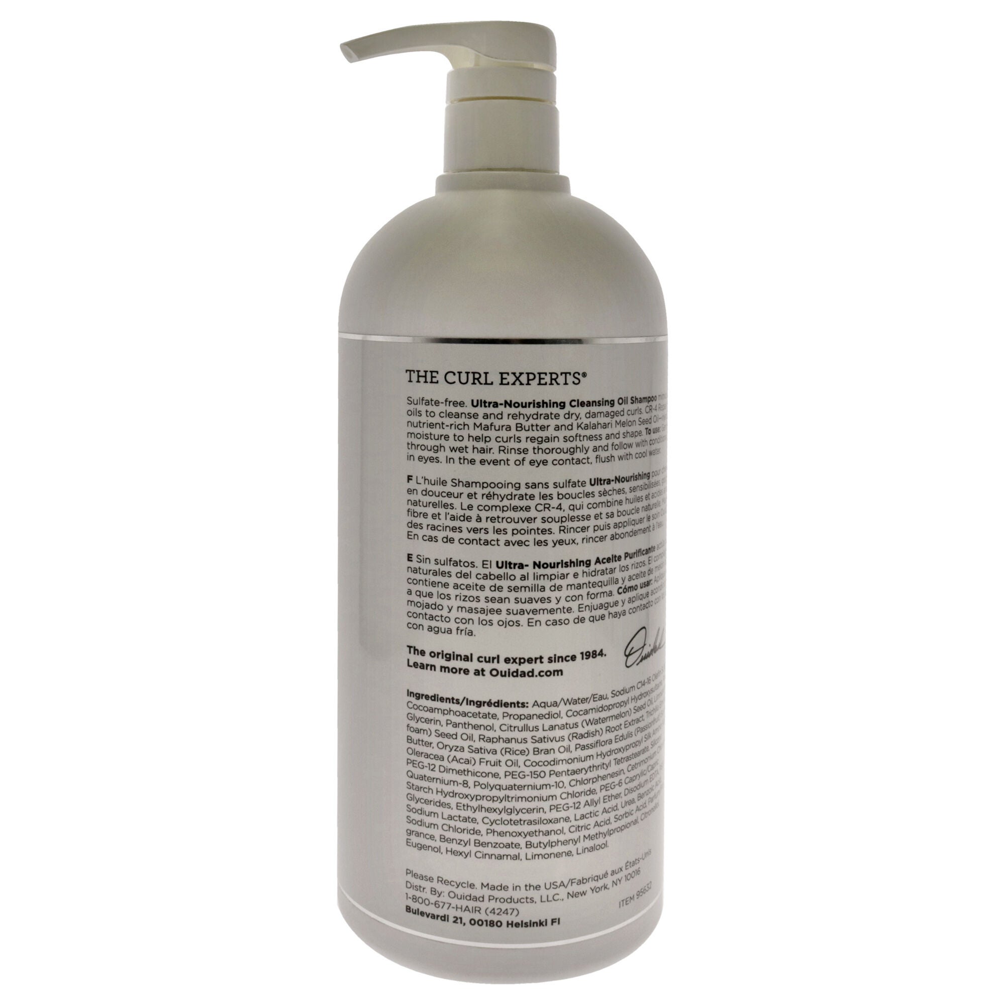 Ultra-Nourishing Cleansing Oil Shampoo by Ouidad for Unisex - 33.8 oz Shampoo, See Description, alternate image number 1