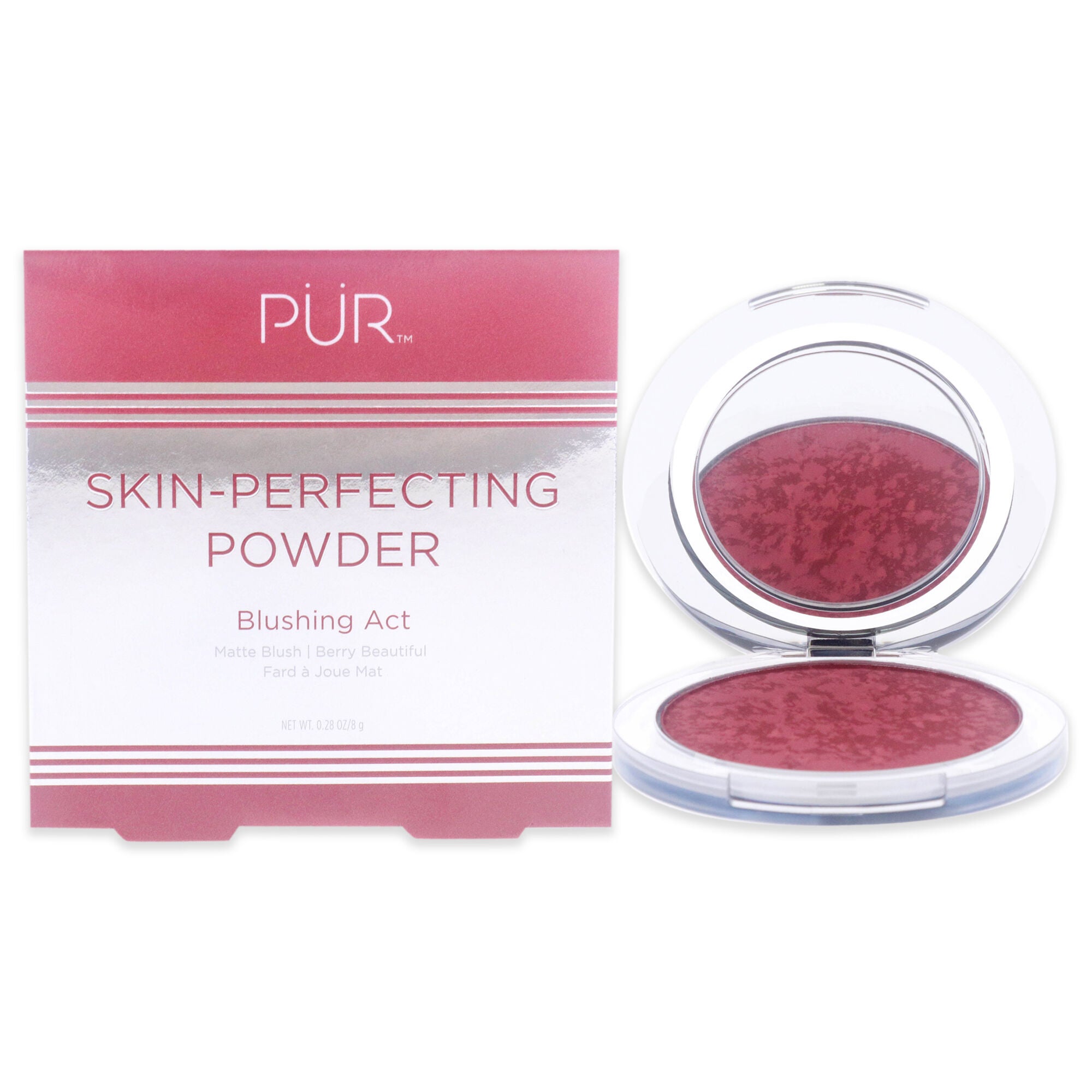 Blushing Act Skin Perfecting Powder - Berry Beautiful by Pur Cosmetics for Women - 0.28 oz Powder, See Description, hi-res image number 0