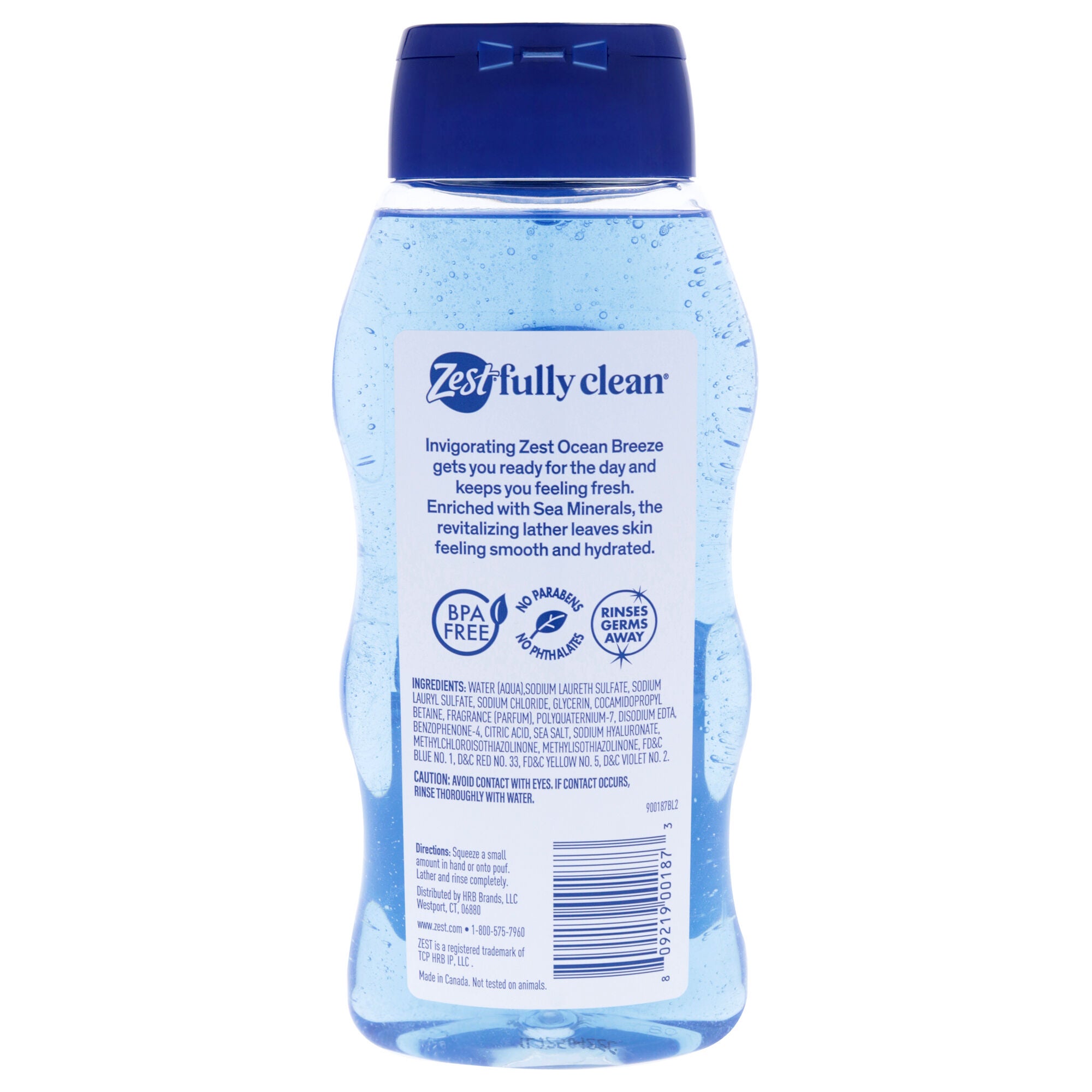 Refreshing Body Wash - Ocean Breeze by Zest for Women - 20 oz Body Wash, See Description, alternate image number 2