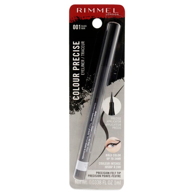 Color Precise Eyeliner - 001 Black by Rimmel London for Women - 0.033 oz Eyeliner, NA, hi-res image number null