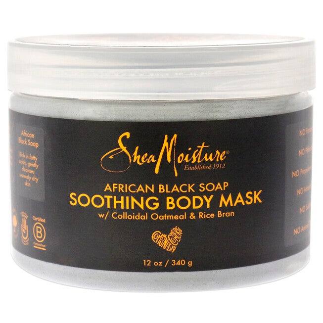African Black Soap Soothing Body Mask by Shea Moisture for Unisex - 12 oz Mask, NA, hi-res image number null