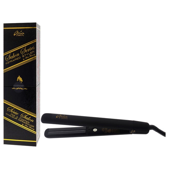 Infused Ceramic Plates Hair Straightener - Black by Aria Beauty for Women - 1 Pc Flat Iron, See Description, alternate image number 2