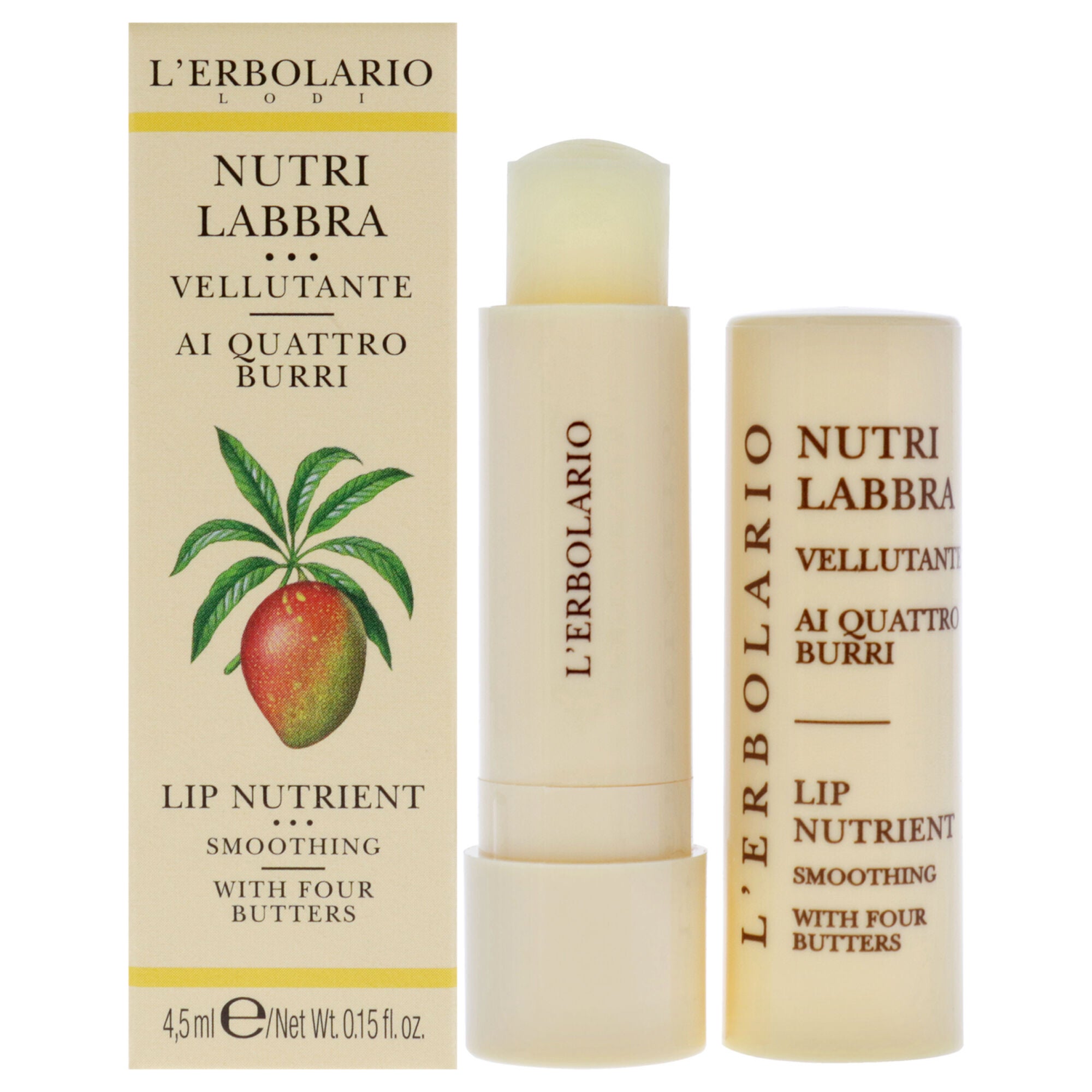 Lip Nutrient - Four Butters by LErbolario for Unisex - 0.15 oz Lip Balm, See Description, hi-res image number 0
