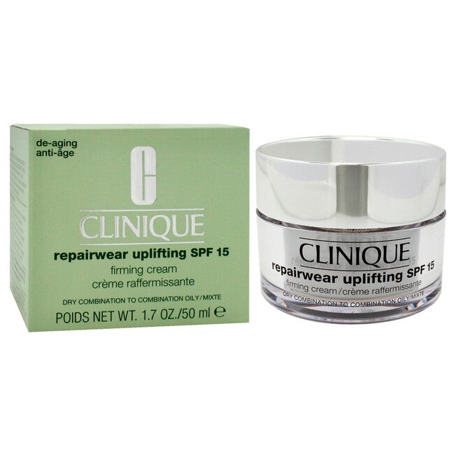 Repairwear Uplifting SPF 15 Firming Cream - Dry Combination To Oily Skin by Clinique for Unisex - 1.7 oz Cream, NA, alternate image number null