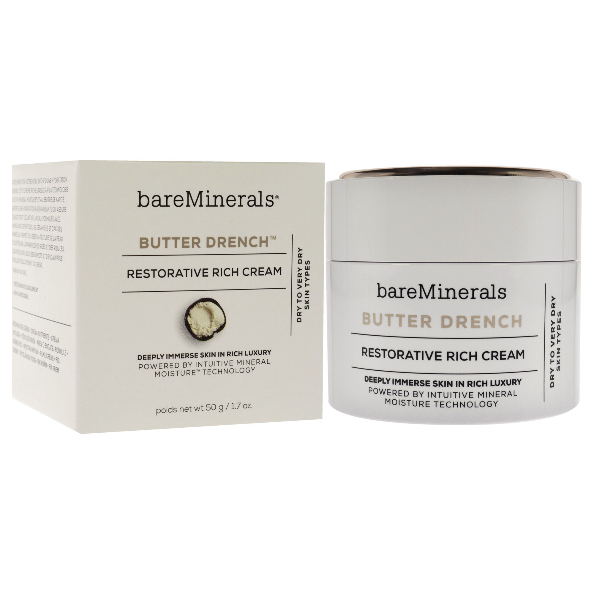 Butter Drench Restorative Rich Cream by bareMinerals for Unisex - 1.7 oz Cream, See Description, alternate image number 2