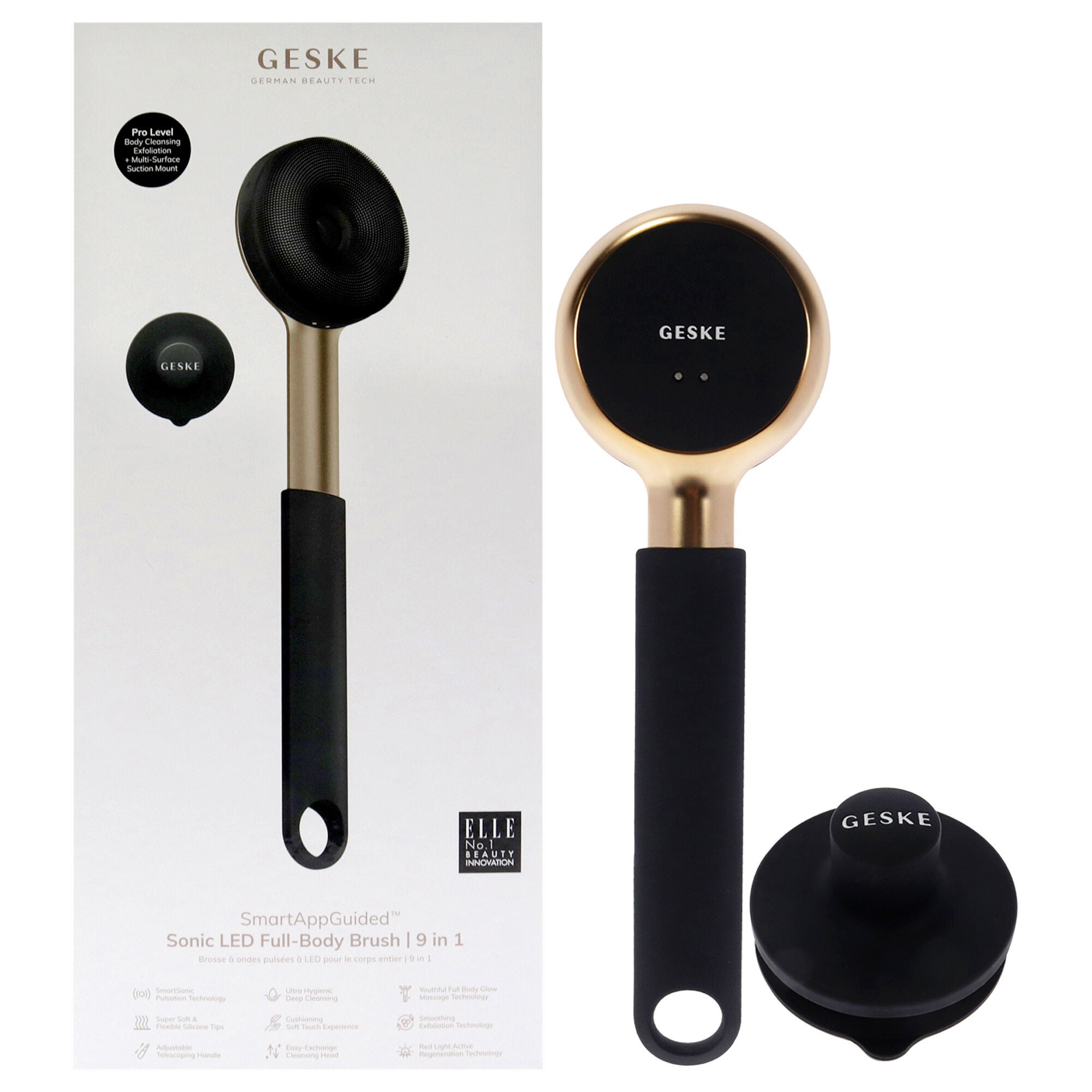 Sonic LED Full-Body Brush 9 in 1 - Gray by Geske for Women - 1 Pc Brush, See Description, hi-res image number 0