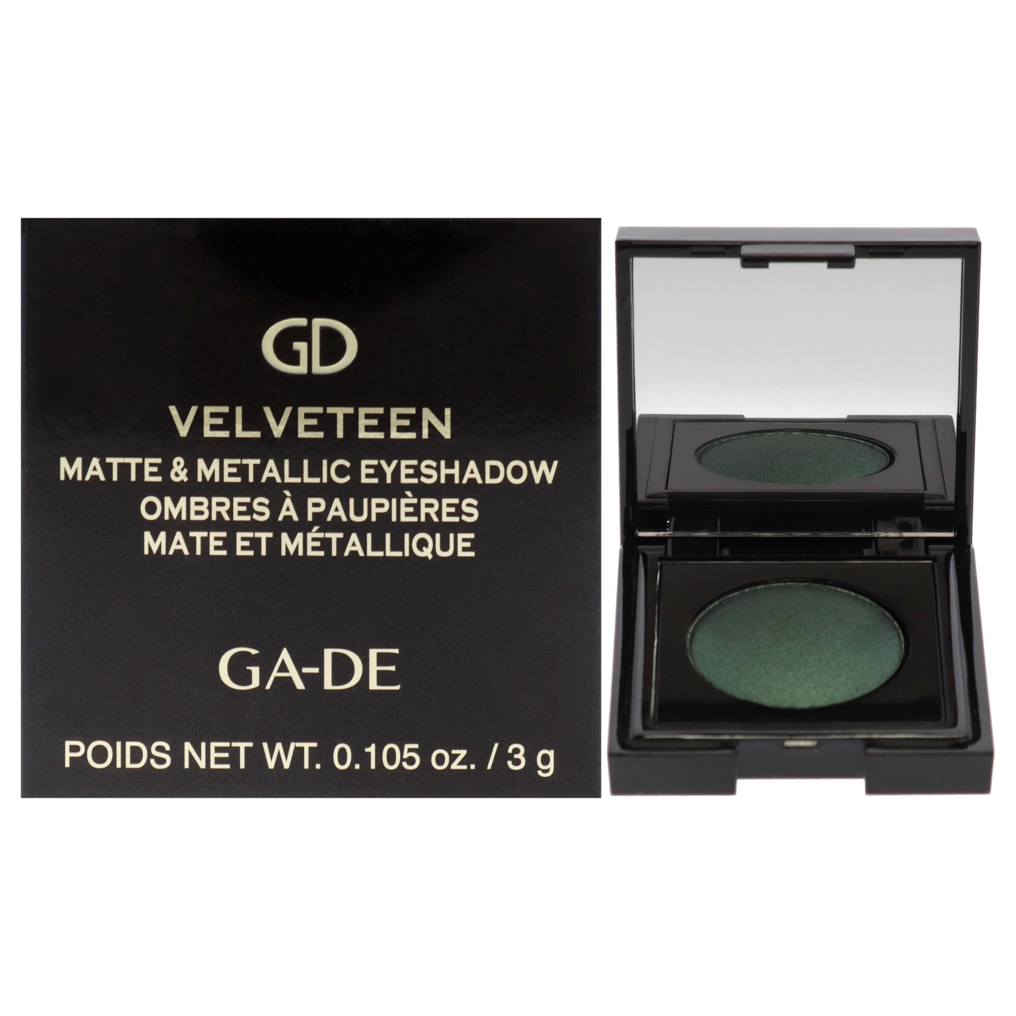 Velveteen Matte and Metallic Eyeshadow - 205 Greenway by GA-DE for Women - 0.105 oz Eye Shadow, See Description, hi-res image number 0