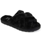 Women's Faux Fur Quiet Slipper, Black, hi-res image number null