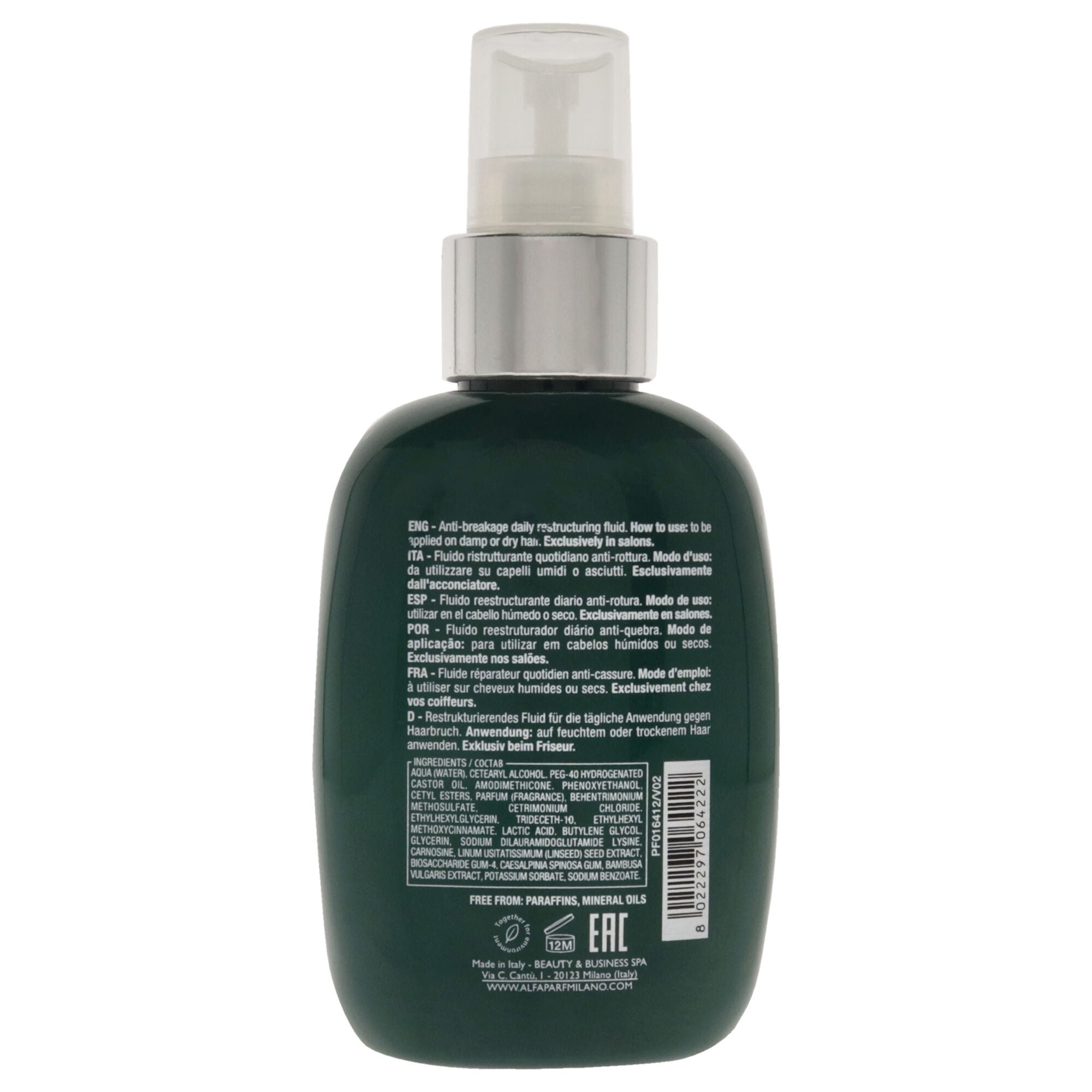 Semi Di Lino Reconstruction Anti-Breakage Daily Fluid by Alfaparf Milano for Unisex - 4.23 oz Treatment, See Description, alternate image number 2
