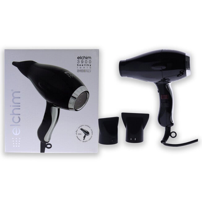 3900 Healthy Ionic Hair Dryer - Black-Silver by Elchim for Unisex - 1 Pc Hair Dryer, See Description, hi-res image number null