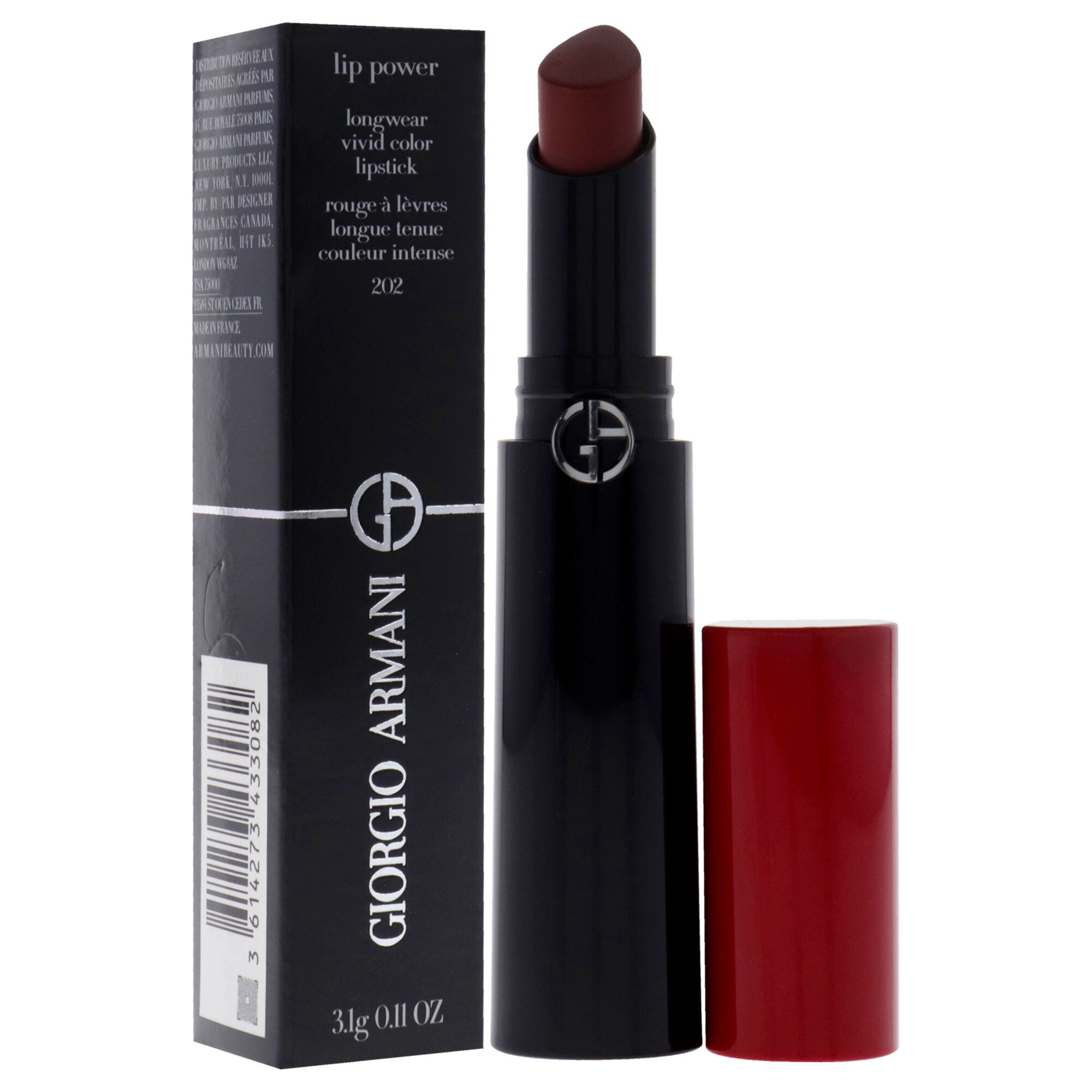 Lip Power Longwear Vivid Color Lipstick - 202 Grazia by Giorgio Armani for Women - 0.11 oz Lipstick, , alternate image number 6