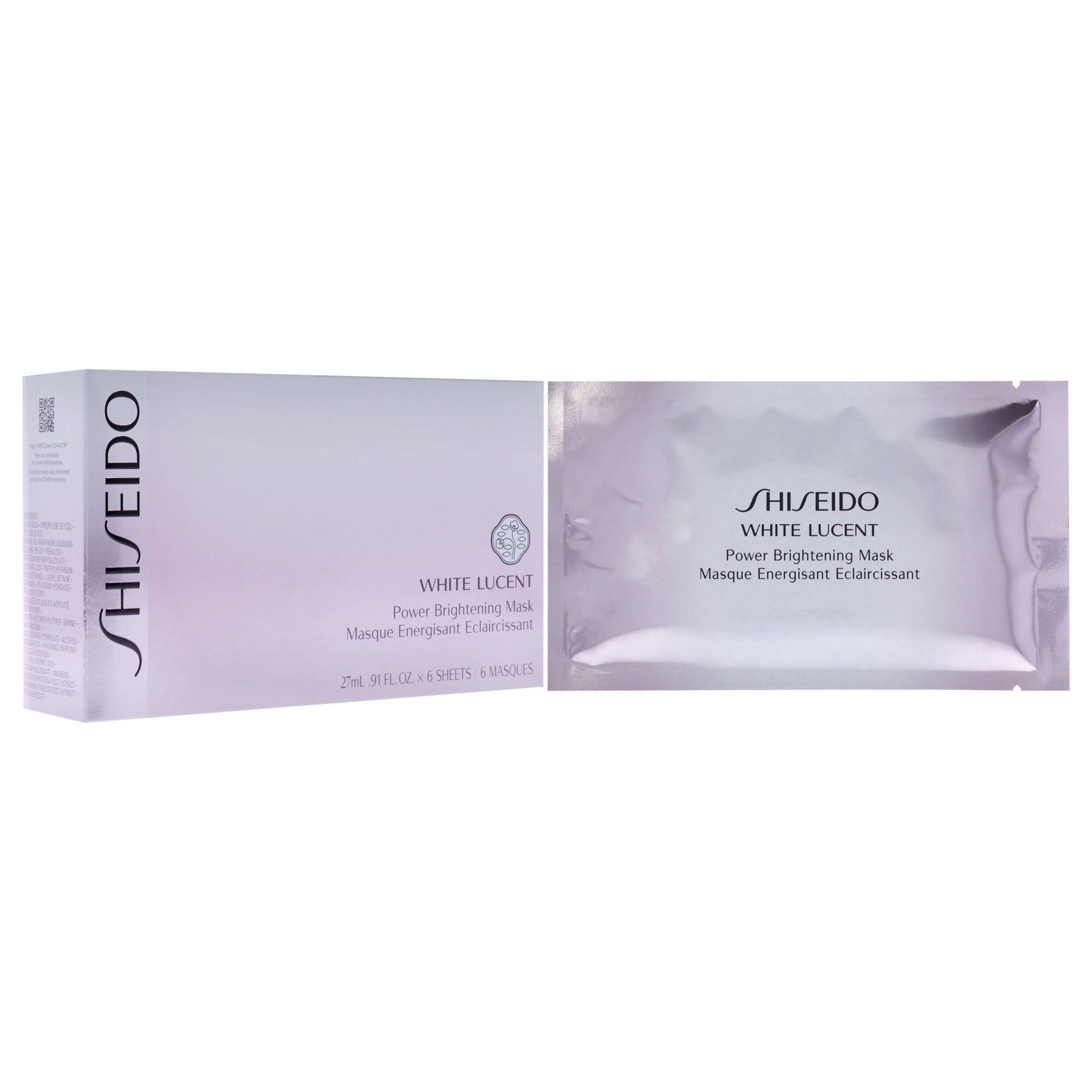 White Lucent Power Brightening Mask by Shiseido for Unisex - 6 x 0.91 oz Mask, , alternate image number 7