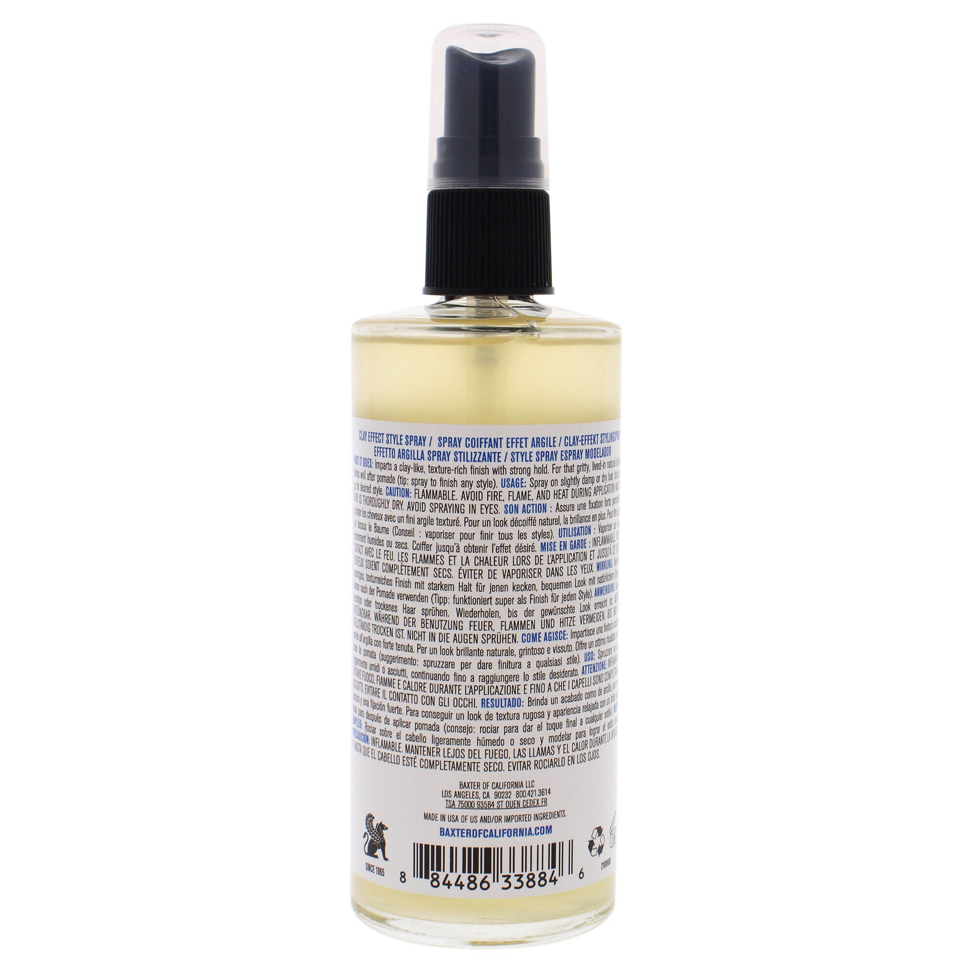 Clay Effect Style Spray by Baxter Of California for Men - 4 oz Hairspray, See Description, alternate image number 1