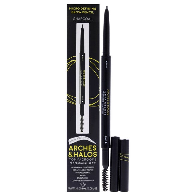 Micro Defining Brow Pencil - Charcoal by Arches and Halos for Women - 0.003 oz Eyebrow Pencil, NA, hi-res image number null