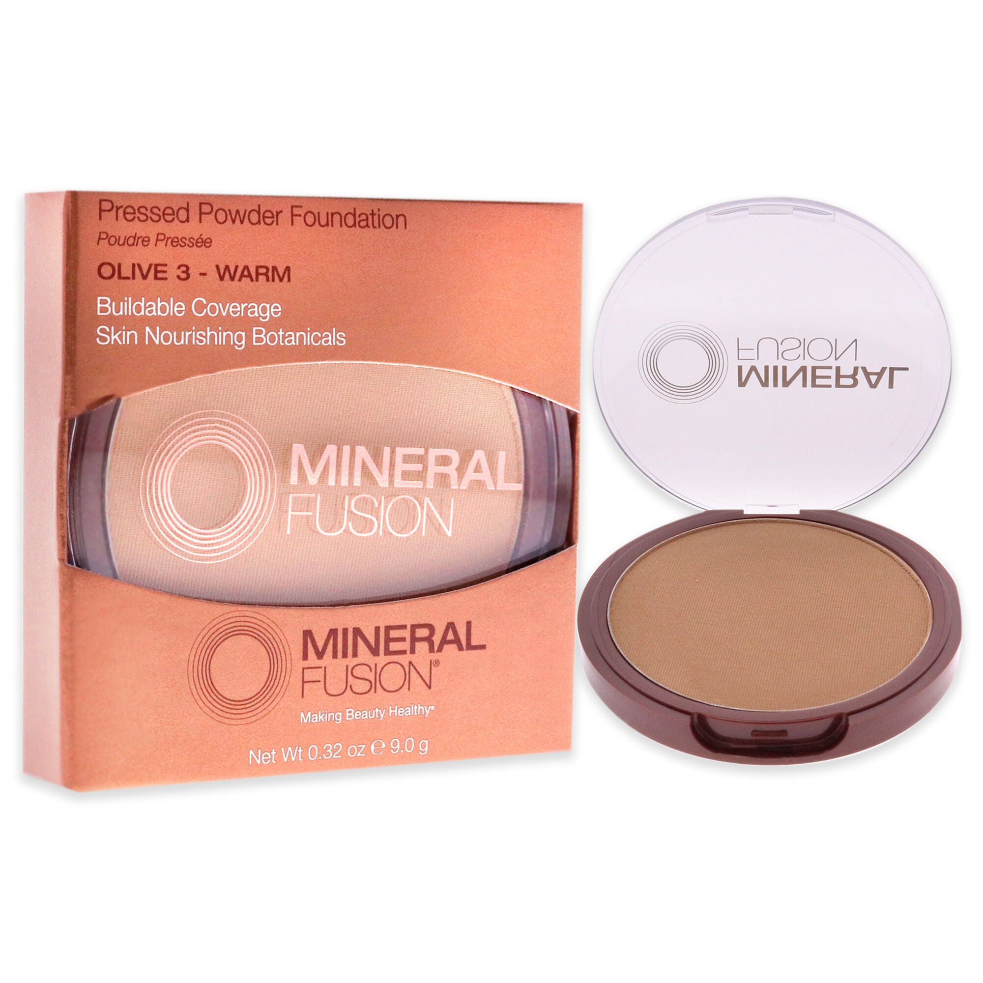 Pressed Powder Foundation - 03 Olive by Mineral Fusion for Women - 0.32 oz Foundation, See Description, alternate image number 1