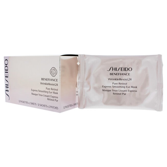 Benefiance WrinkleResist24 Pure Retinol Express Smoothing Eye Mask by Shiseido for Unisex - 12 Pc Sheets Eye Mask, , alternate image number null