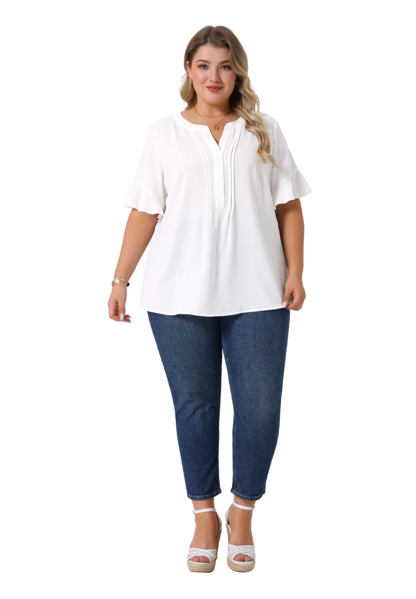 V-Neck Chiffon Blouse main image 1