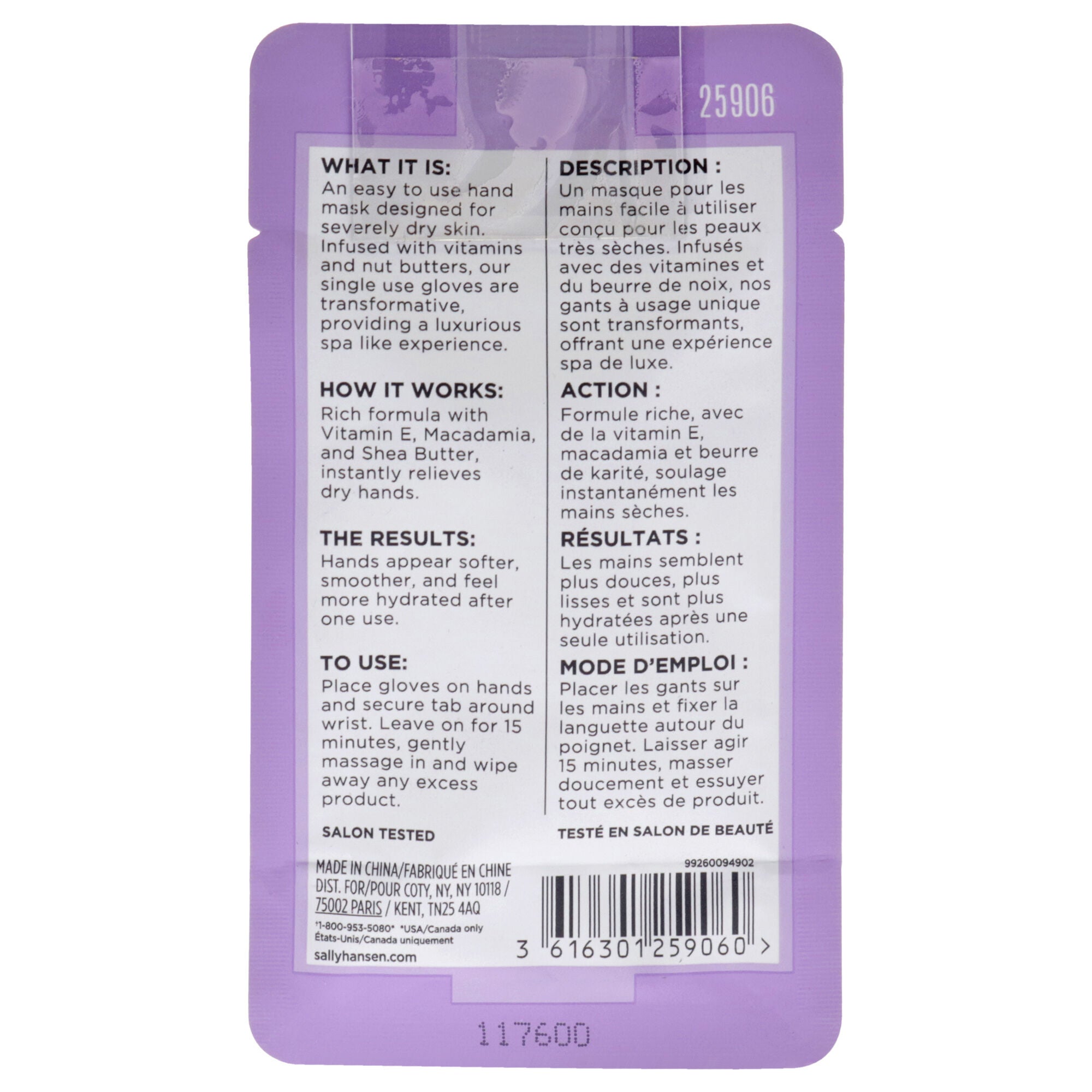 Spa Collection Hydrating Hand Mask Soothing Gloves by Sally Hansen for Women - 2 Pc Mask, See Description, alternate image number 1