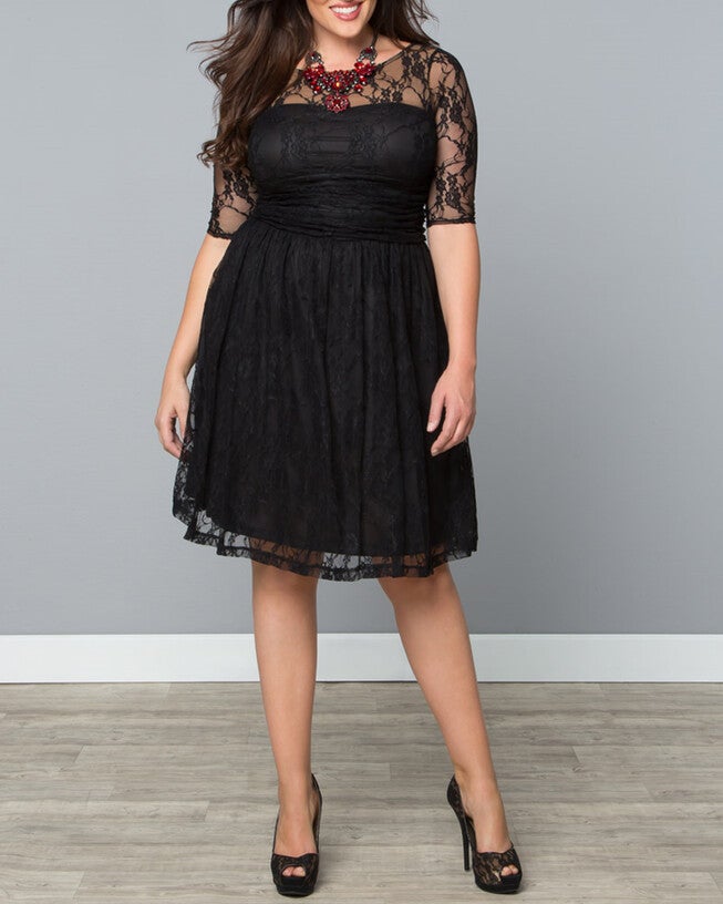 Luna Lace Dress, Black, hi-res image number null