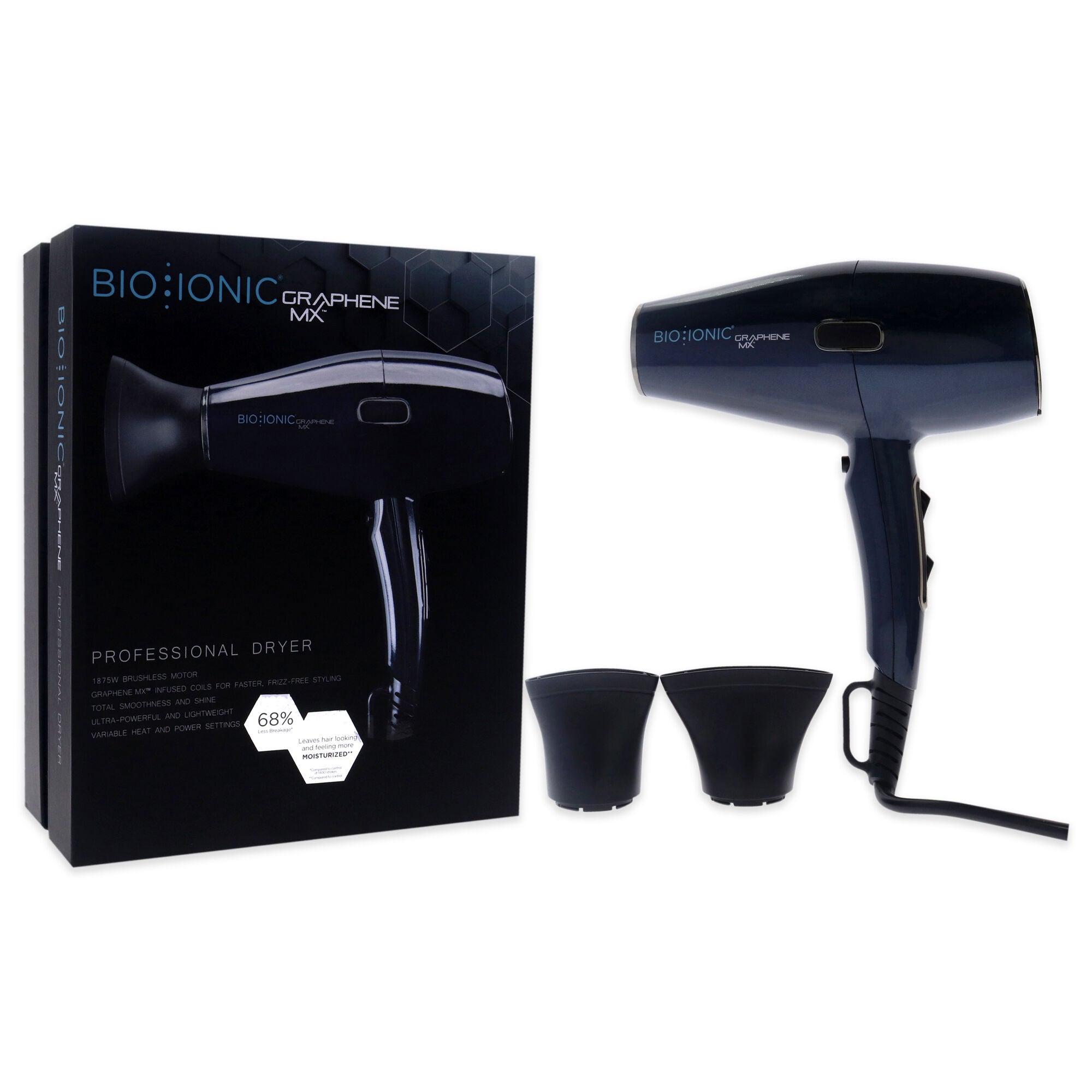 Graphene MX Hair Dryer - Blue by Bio Ionic for Women - 1 Pc Hair Dryer, See Description, alternate image number 2