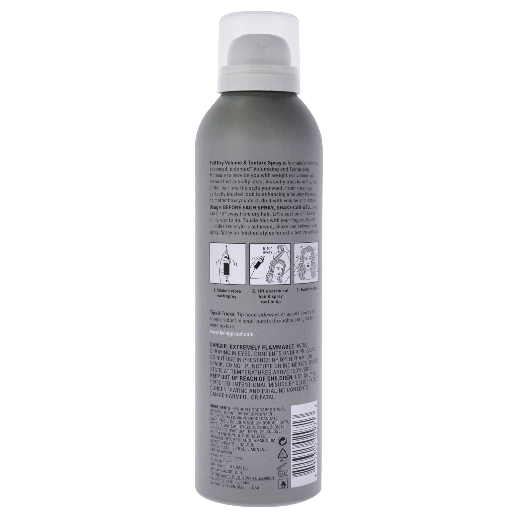 Full Dry Volume and Texture Spray by Living Proof for Unisex - 7.5 oz Hair Spray, See Description, alternate image number 2