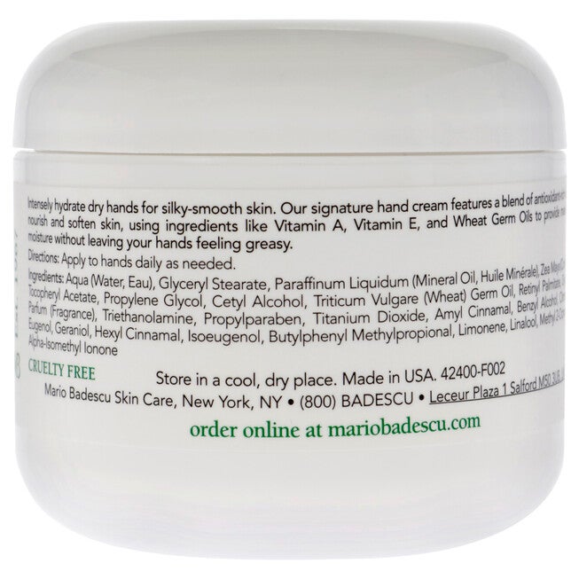 Hand Cream Vitamin E by Mario Badescu for Unisex - 4 oz Cream, , alternate image number null