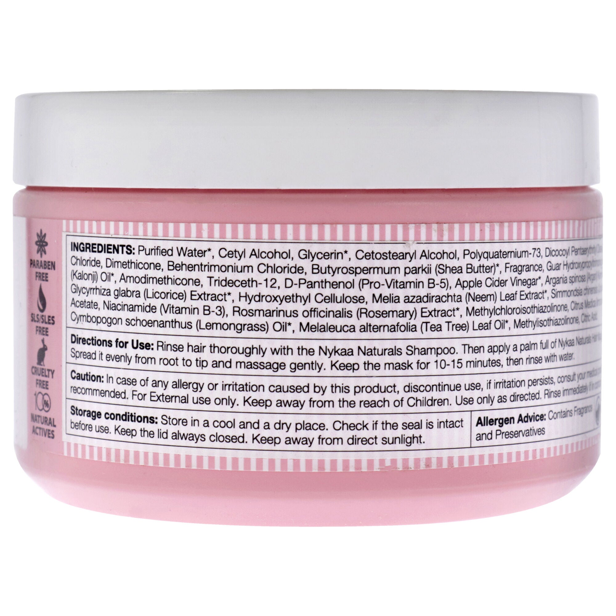 Hair Mask - Apple Cider Vinegar and Ginger by Nykaa Naturals for Women - 6.76 oz Masque, See Description, alternate image number 1