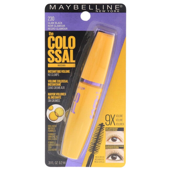 The Colossal Volum Express Mascara - 230 Glam Black by Maybelline for Women - 0.31 oz Mascara, See Description, hi-res image number 0