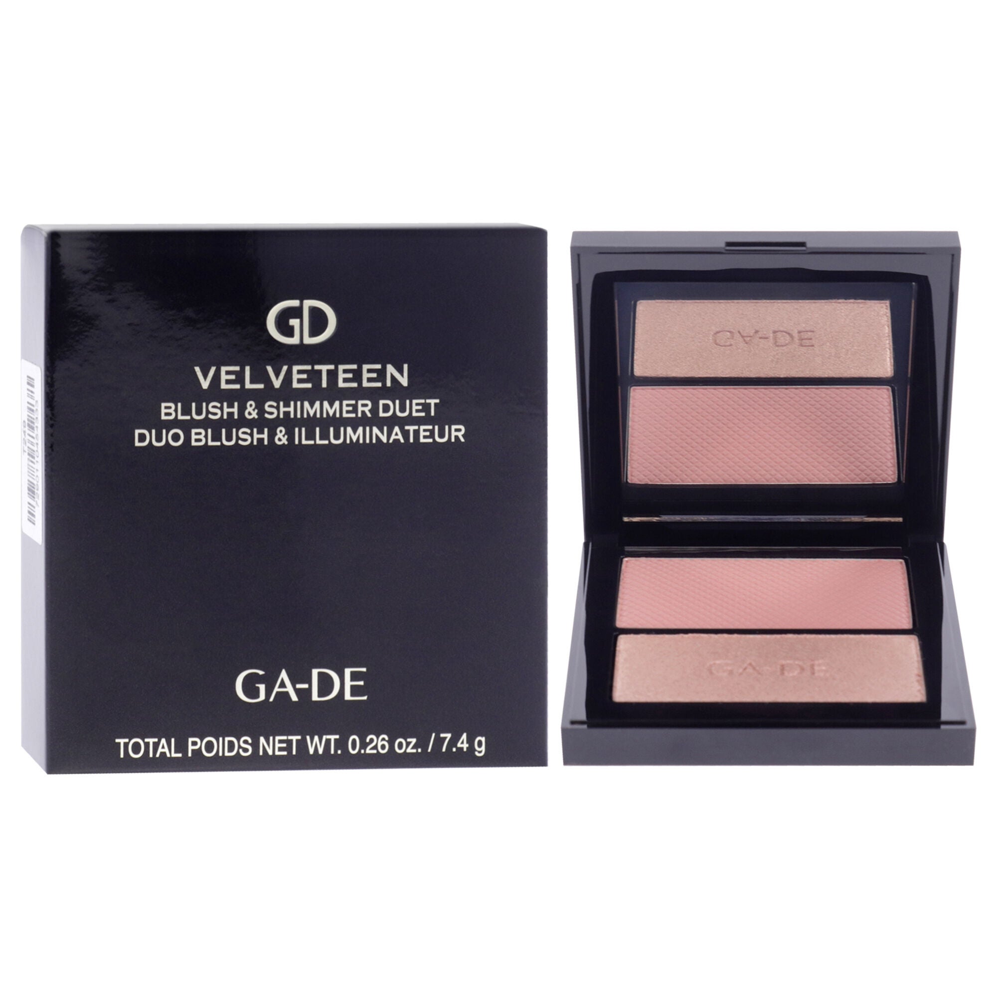 Velveteen Blush and Shimmer Duet - 50 Rose and Glow by GA-DE for Women - 0.26 oz Blush, See Description, alternate image number 2