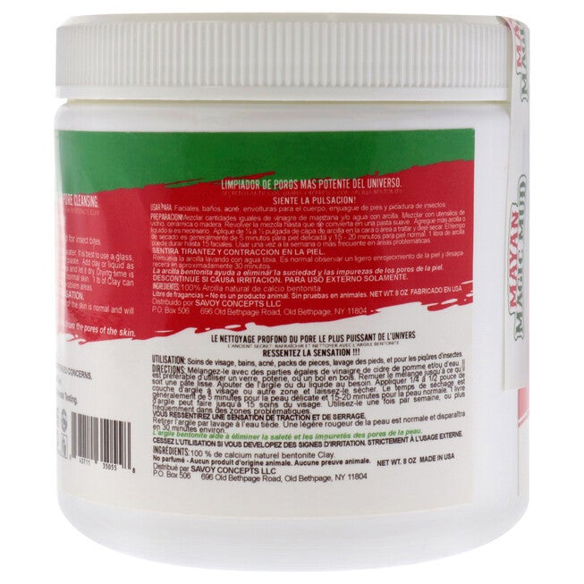 Powerful Deep Pore Cleansing Calcium Bentonite Clay by Mayan Magic Mud for Unisex - 8 oz Cleanser, NA, alternate image number null