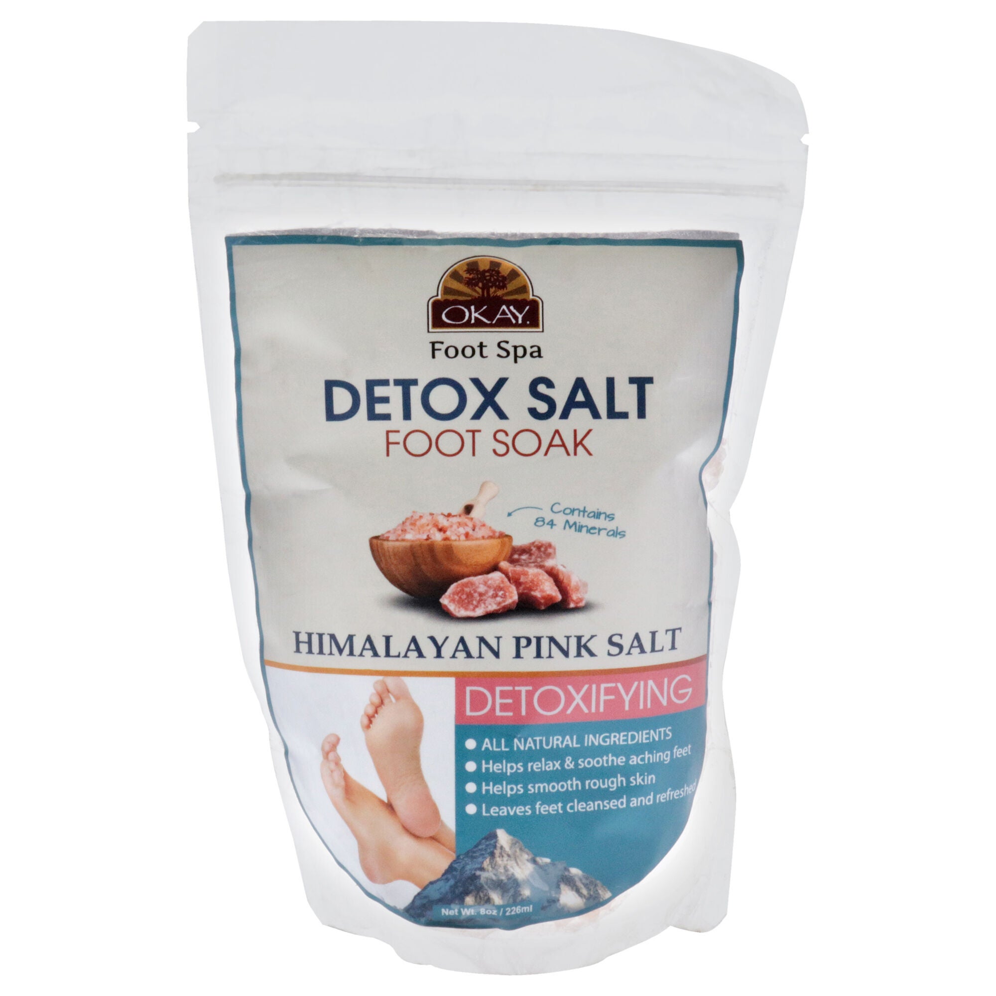 Detox Himalayan Pink Salt by Okay for Unisex - 8 oz Bath Salt, See Description, hi-res image number 0