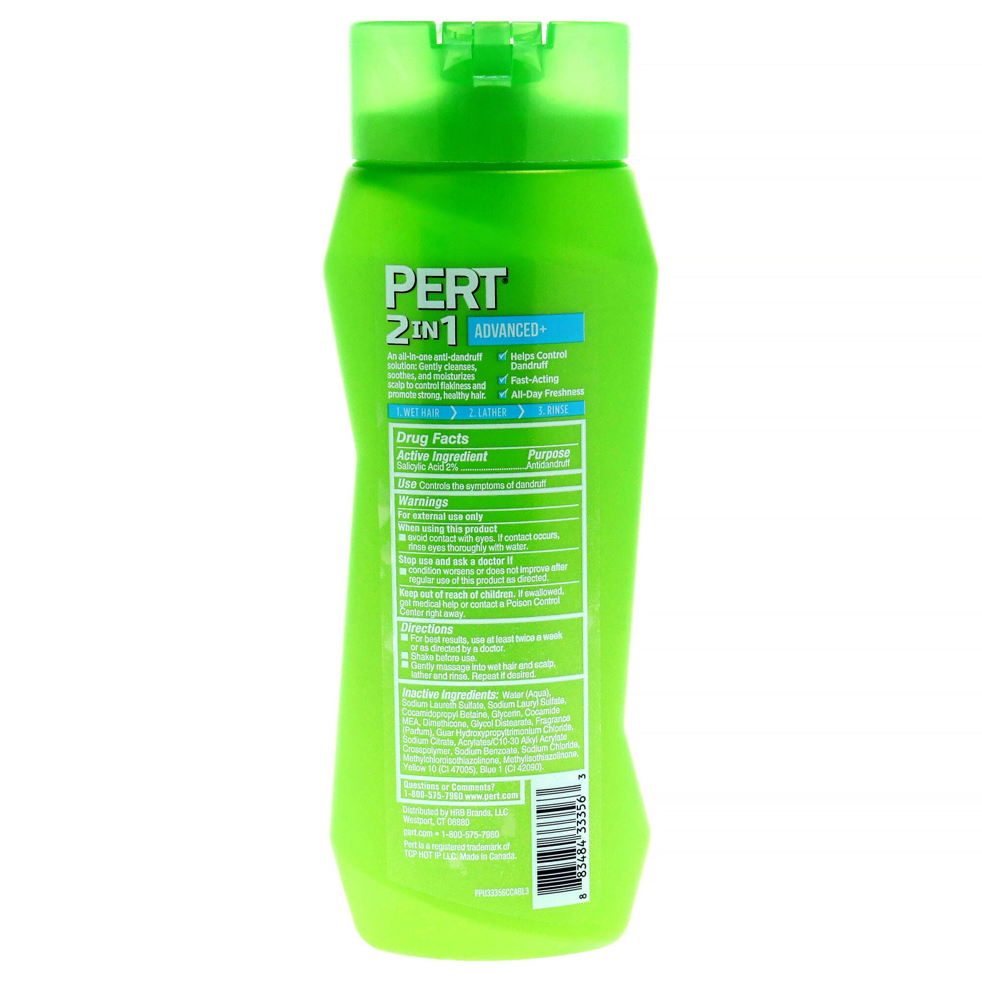 Anti-Dandruff 2 in 1 Shampoo and Conditioner by Pert for Unisex - 13.5 oz Shampoo and Conditioner, See Description, alternate image number 2