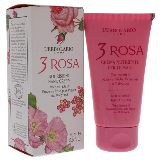 3 Rosa Nourishing Hand Cream by LErbolario for Unisex - 2.5 oz Cream, , alternate image number 6
