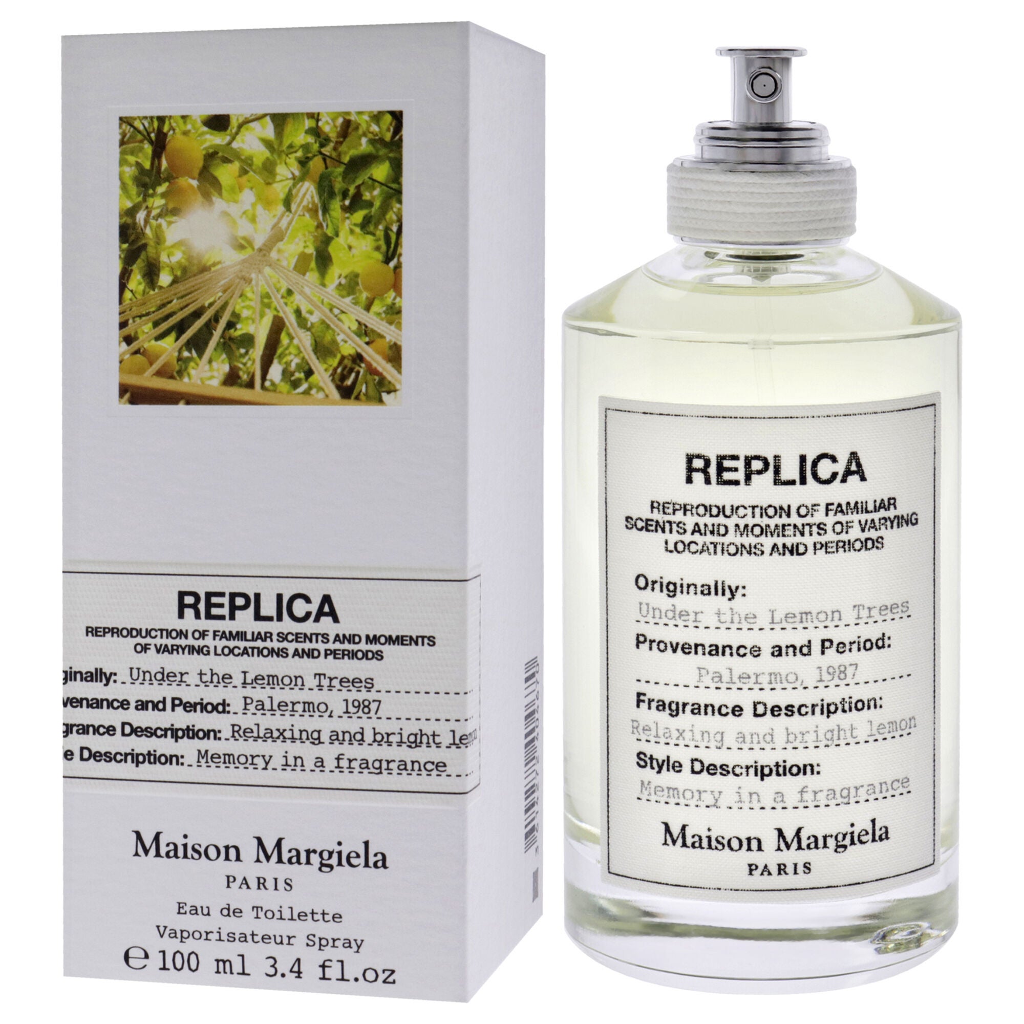 Replica Under The Lemon Trees by Maison Margiela for Unisex - 3.4 oz EDT Spray, Clear, alternate image number 2